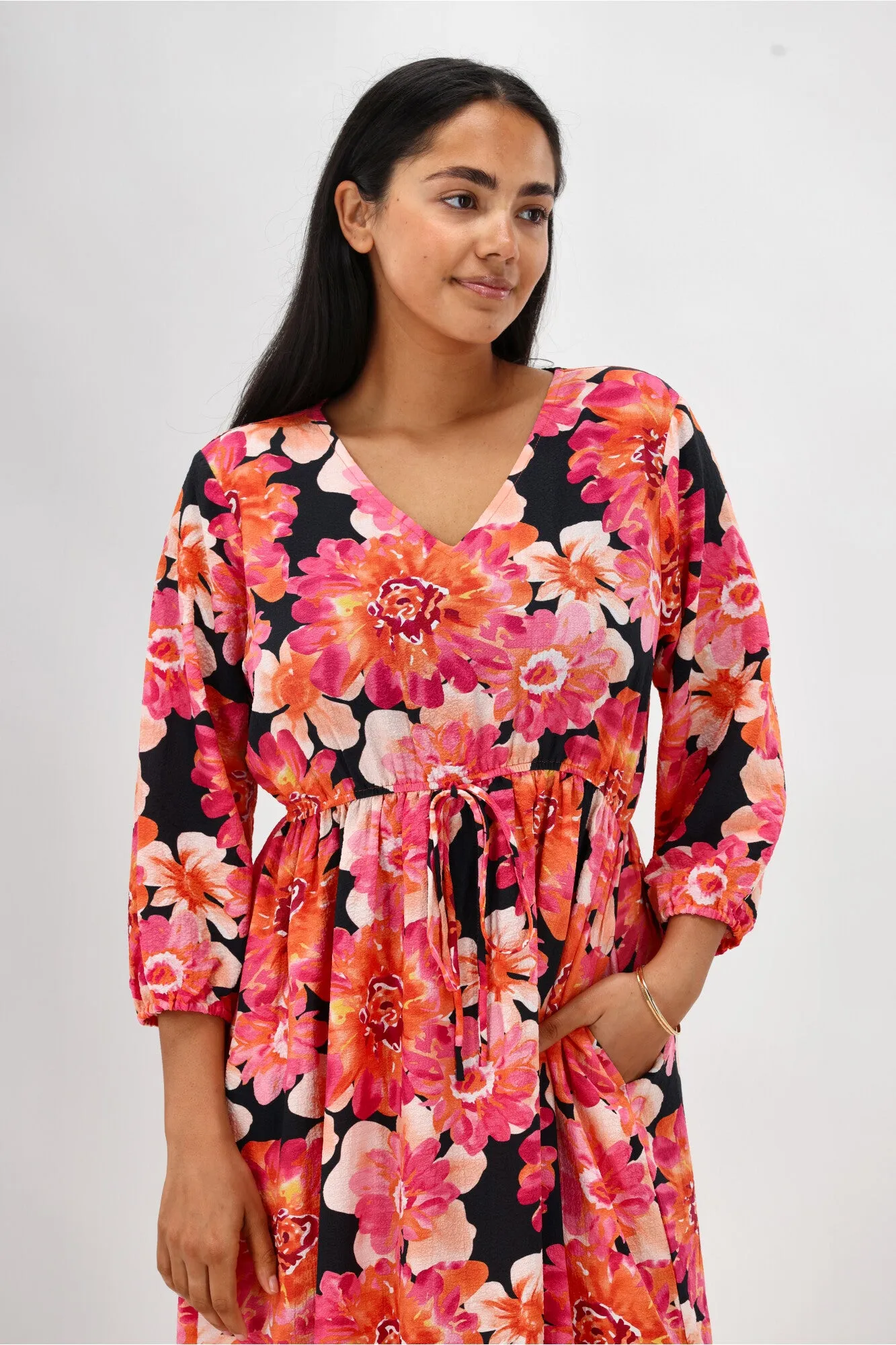 Sunday Boho Adina Dress Print Black Floral sold by Shine On product image thumbnail 2