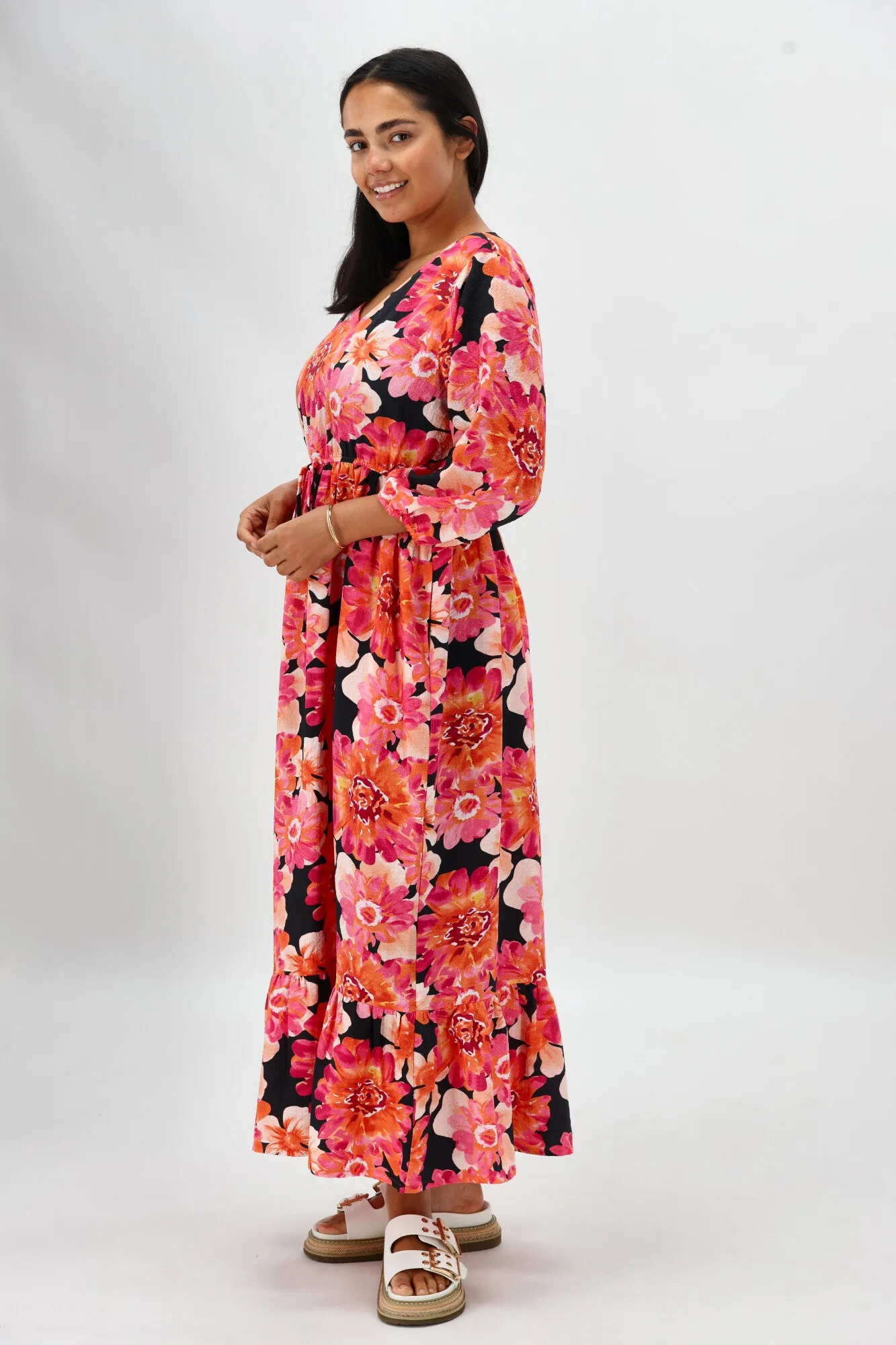 Sunday Boho Adina Dress Print Black Floral sold by Shine On product image thumbnail 5