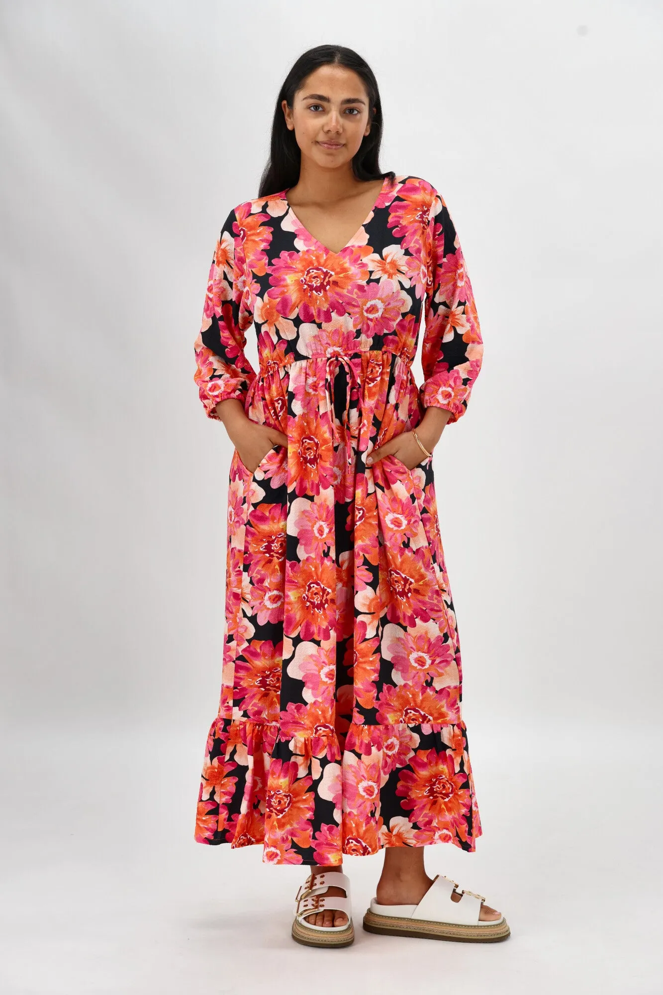 Sunday Boho Adina Dress Print Black Floral sold by Shine On product image thumbnail 3