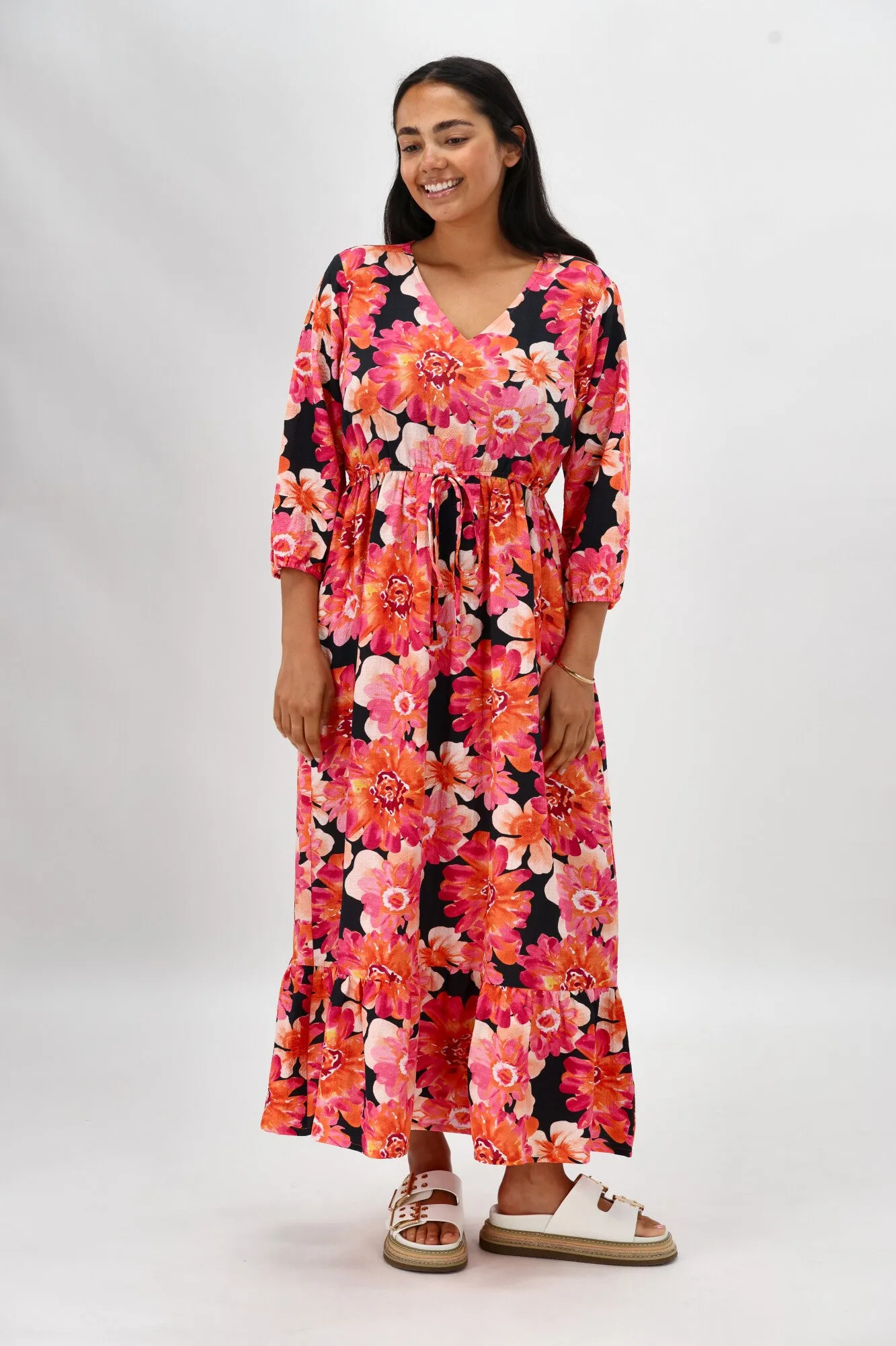 Sunday Boho Adina Dress Print Black Floral sold by Shine On product image thumbnail 4