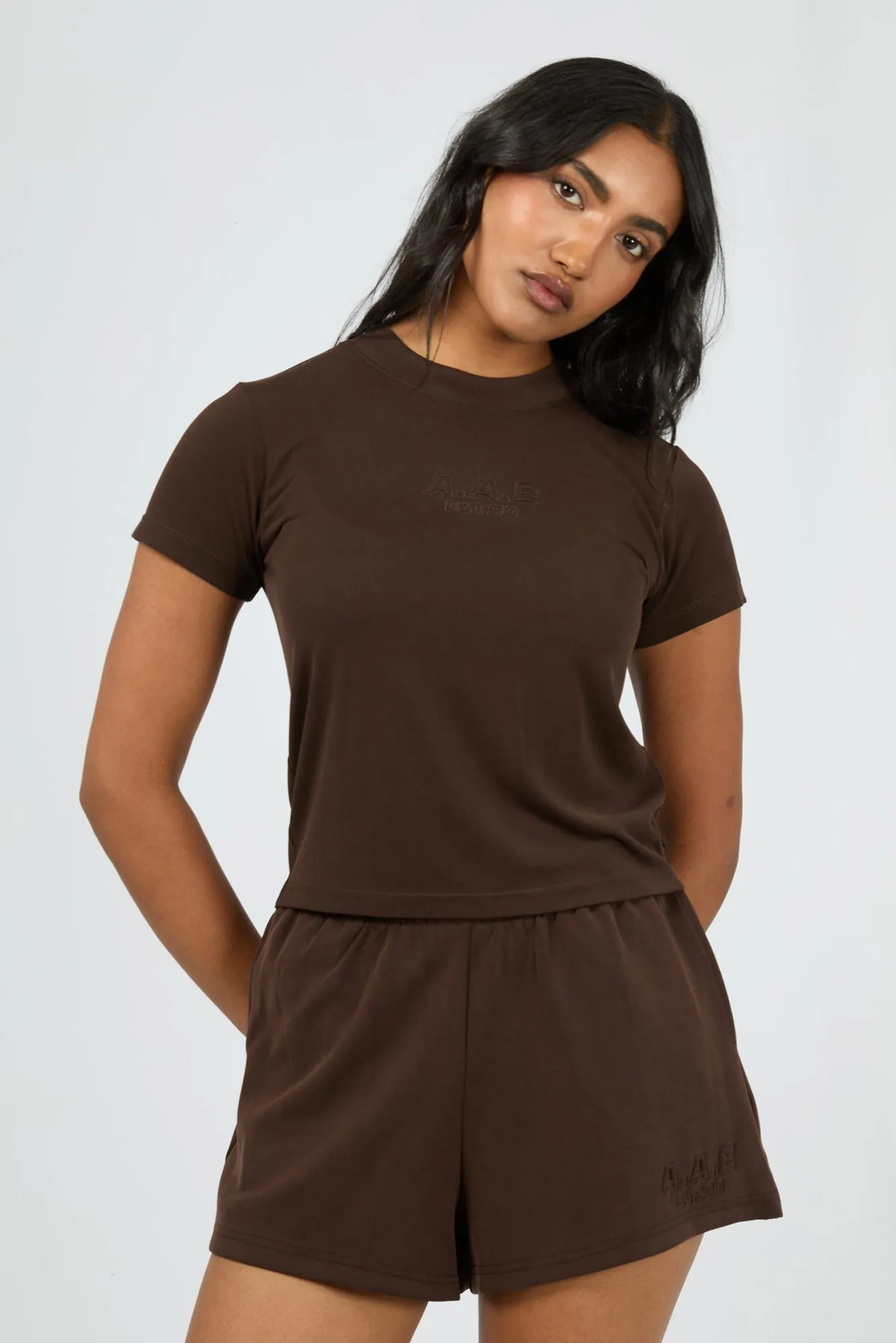All About Eve Luxe Active Tee Brown sold by Shine On