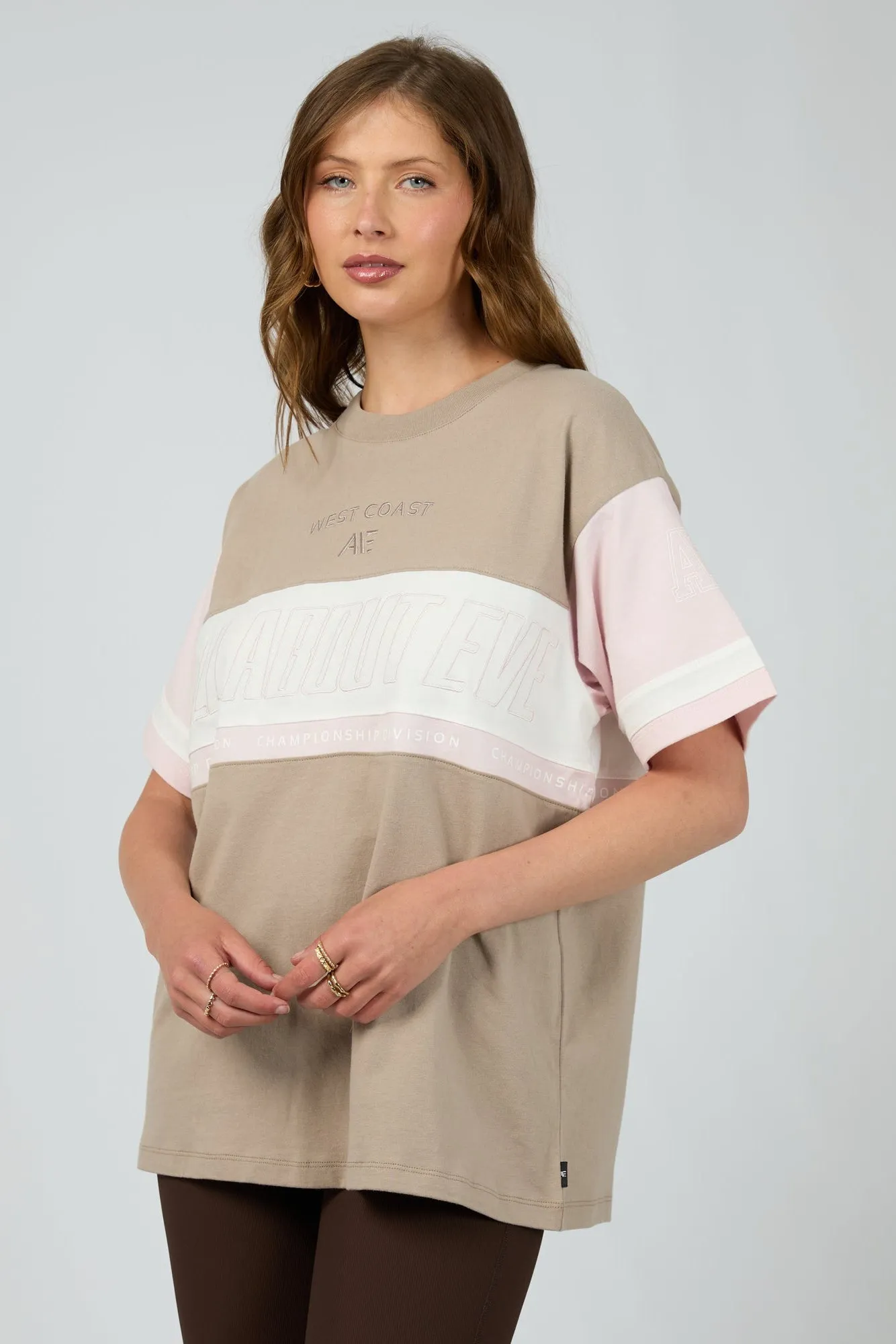 All About Eve Performance Relaxed Tee Stone sold by Shine On product image thumbnail 2