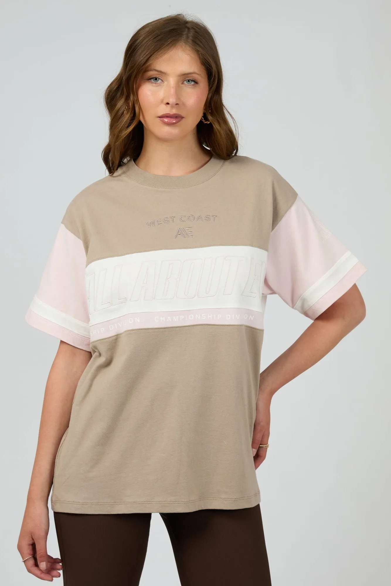 All About Eve Performance Relaxed Tee Stone sold by Shine On