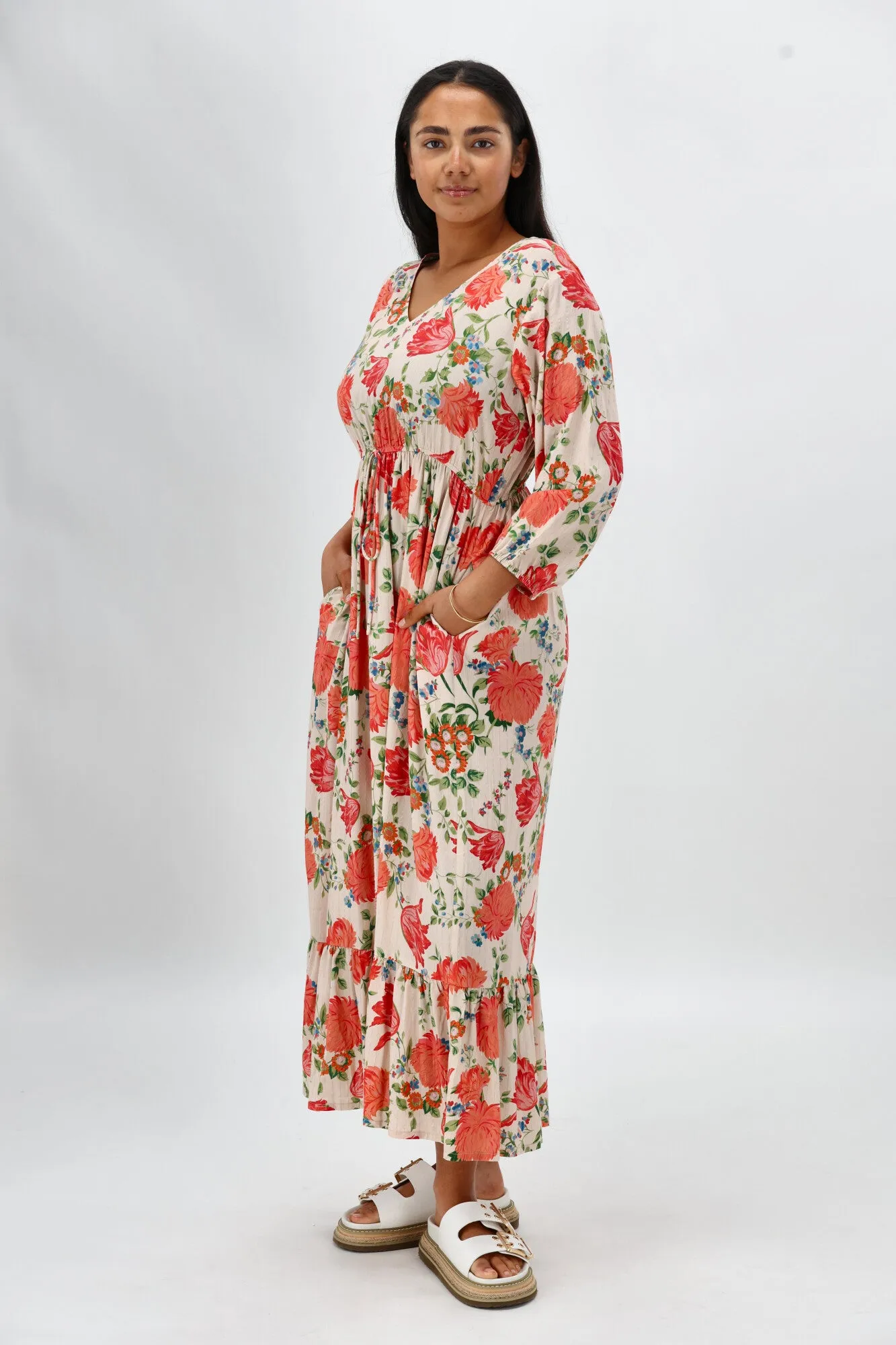 Sunday Boho Lia Dress Print Floral Metallic sold by Shine On product image thumbnail 4