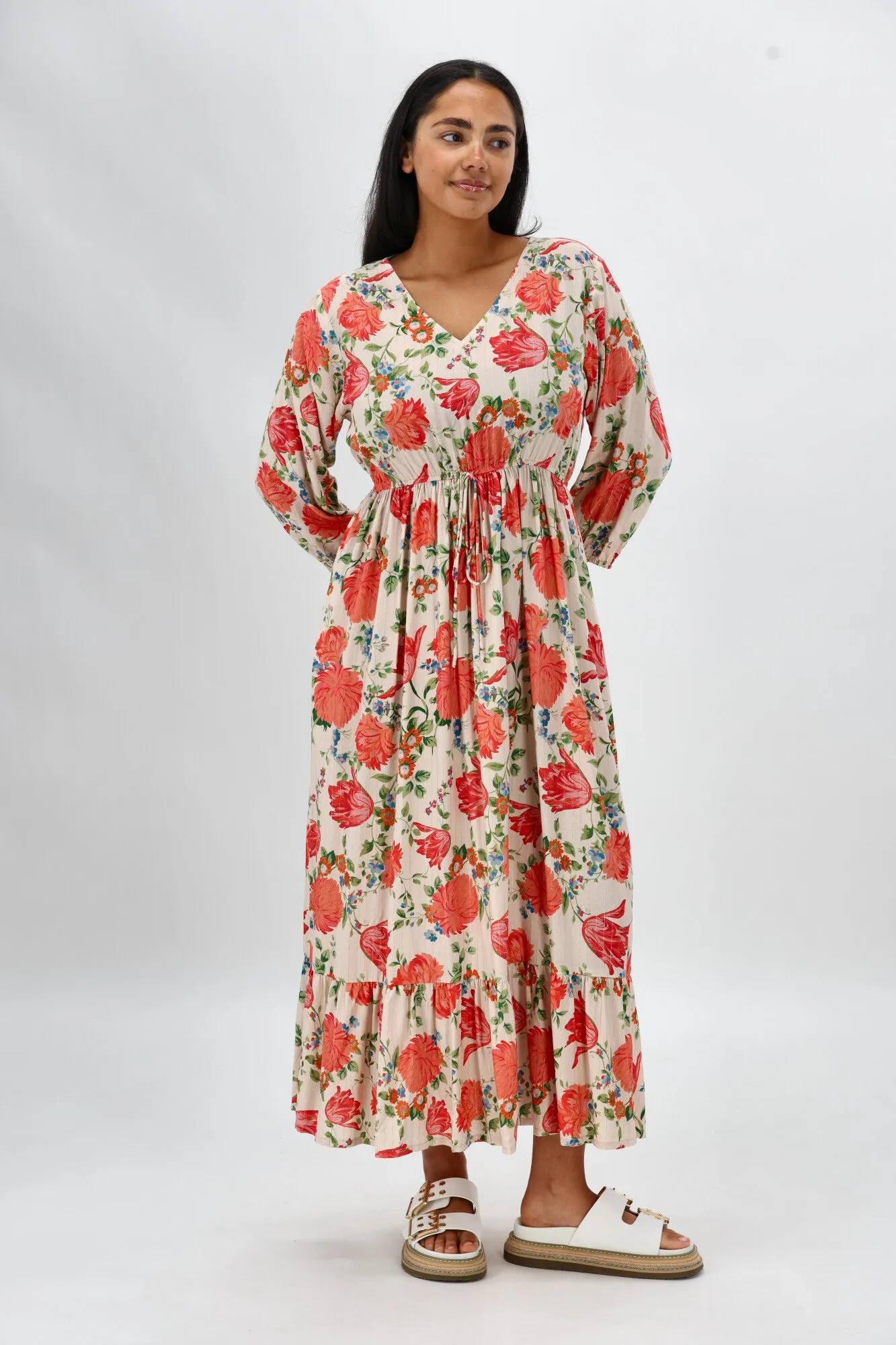 Sunday Boho Lia Dress Print Floral Metallic sold by Shine On product image thumbnail 5