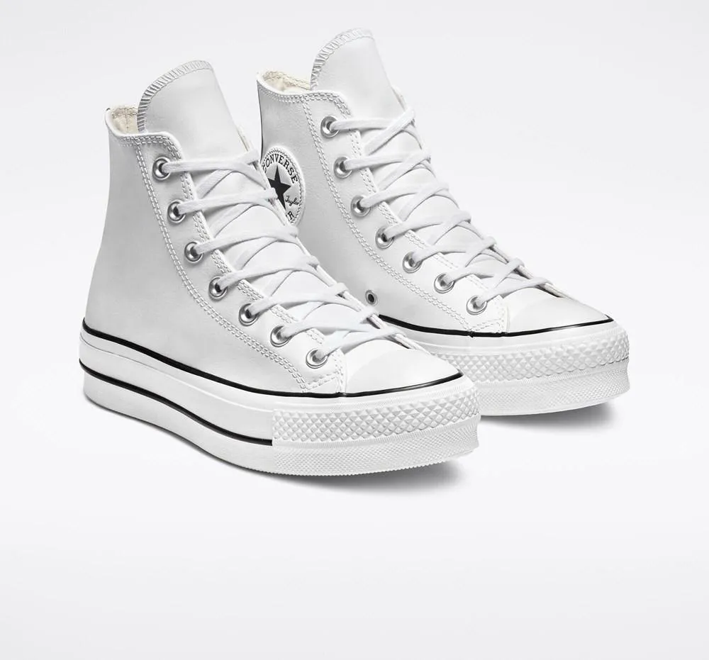 Converse Chuck Taylor All Star Lift Leather High White sold by Shine On