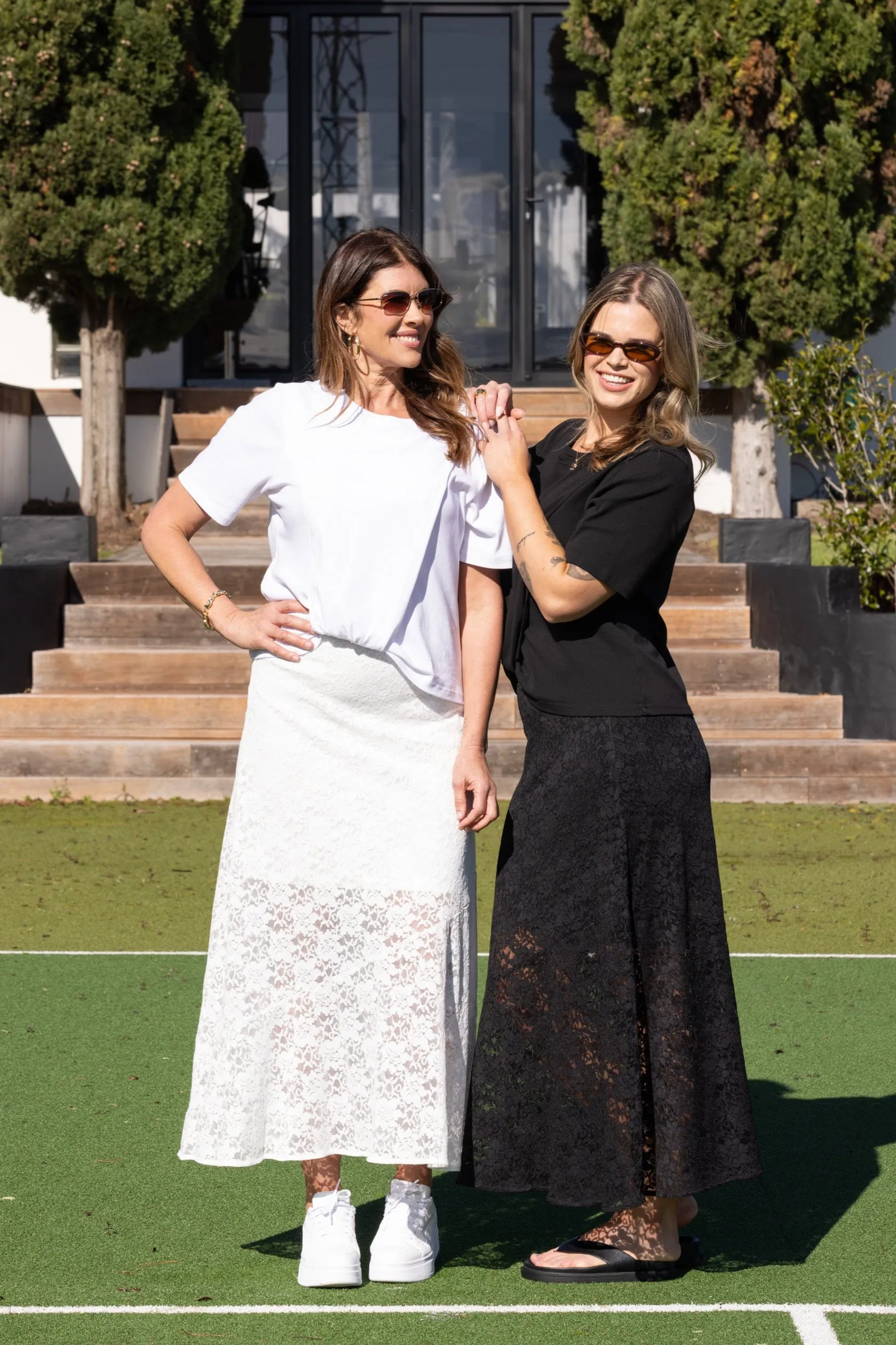 Ayva Opel Lace Maxi Skirt White Preorder Late September sold by Shine On