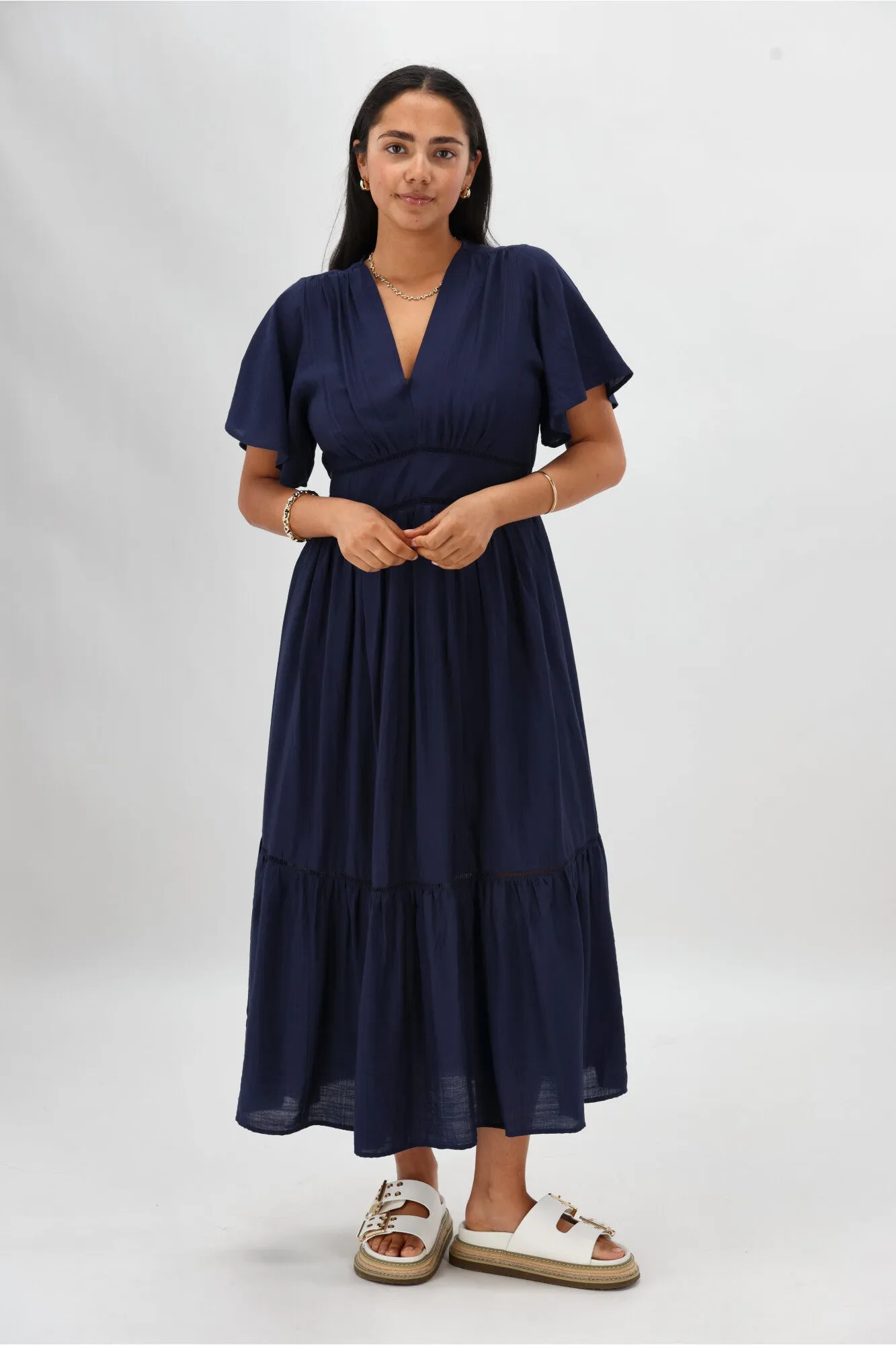 Gloss The Label Khyla Ladder Lace Dress Midnight sold by Shine On product image thumbnail 4