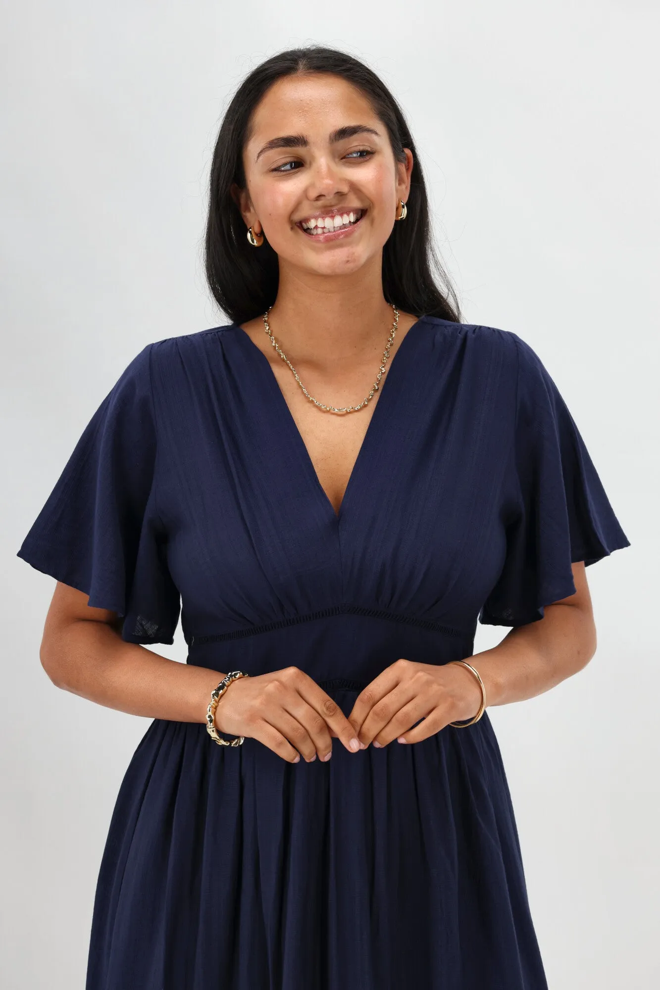 Gloss The Label Khyla Ladder Lace Dress Midnight sold by Shine On product image thumbnail 2