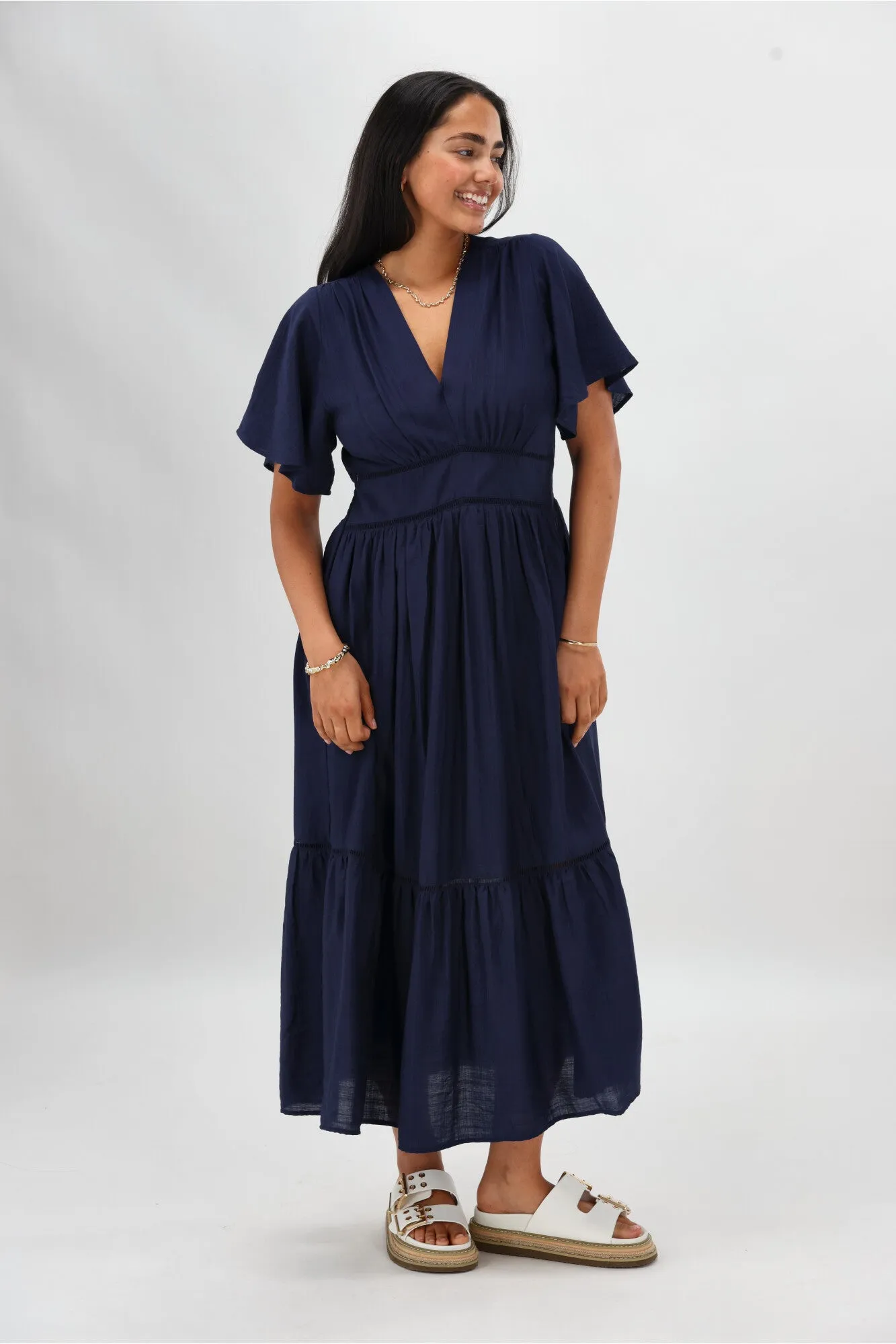 Gloss The Label Khyla Ladder Lace Dress Midnight sold by Shine On product image thumbnail 5