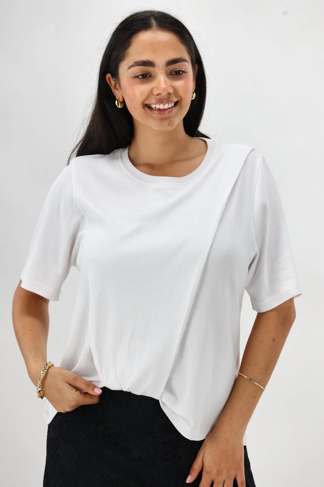 Ayva Tia Twist Tee White sold by Shine On product image thumbnail 2