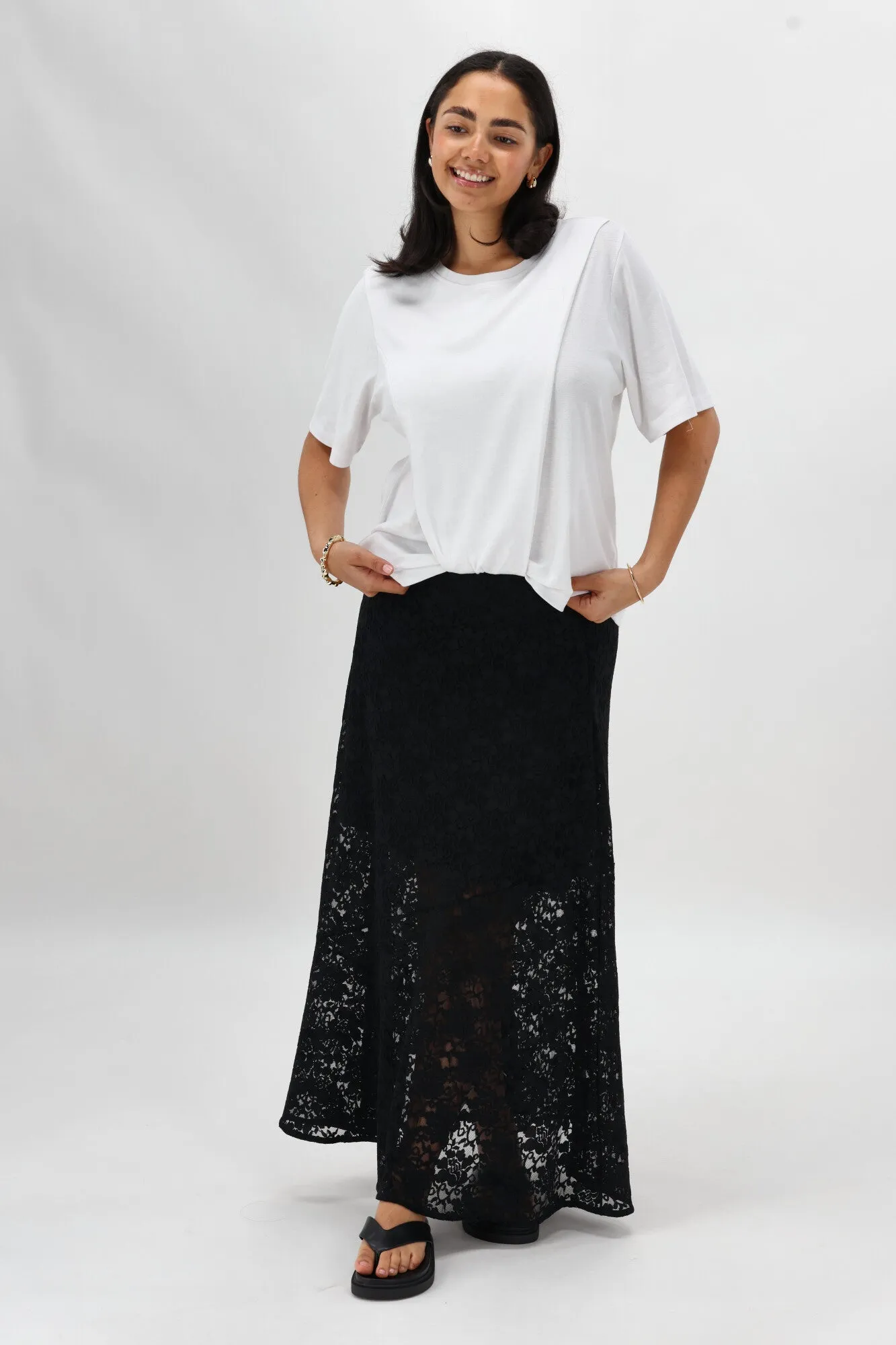 Ayva Tia Twist Tee White sold by Shine On product image thumbnail 4