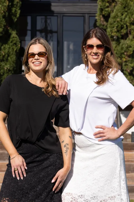 Ayva Tia Twist Tee White sold by Shine On