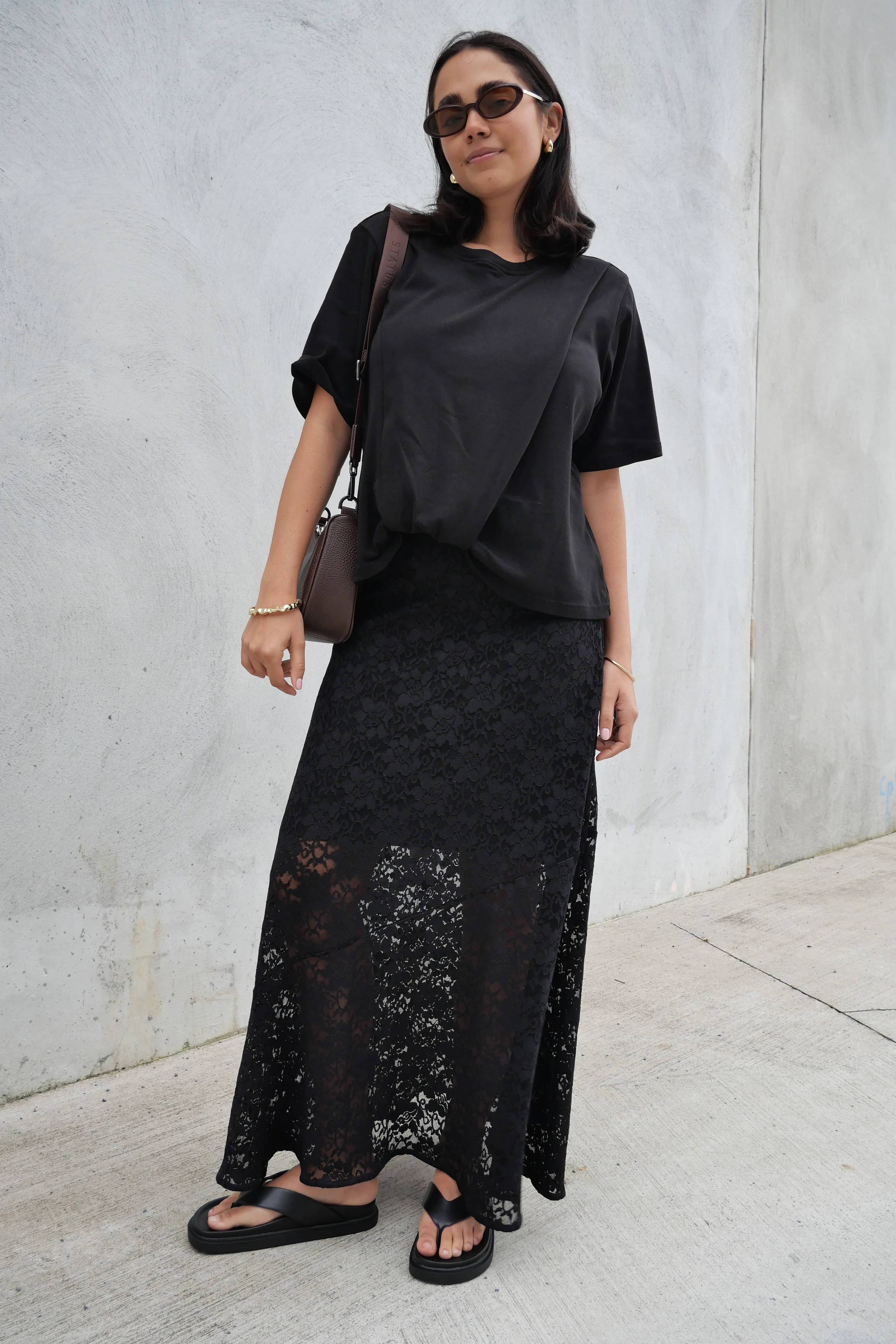 Ayva Opel Lace Maxi Skirt Black sold by Shine On product image thumbnail 5