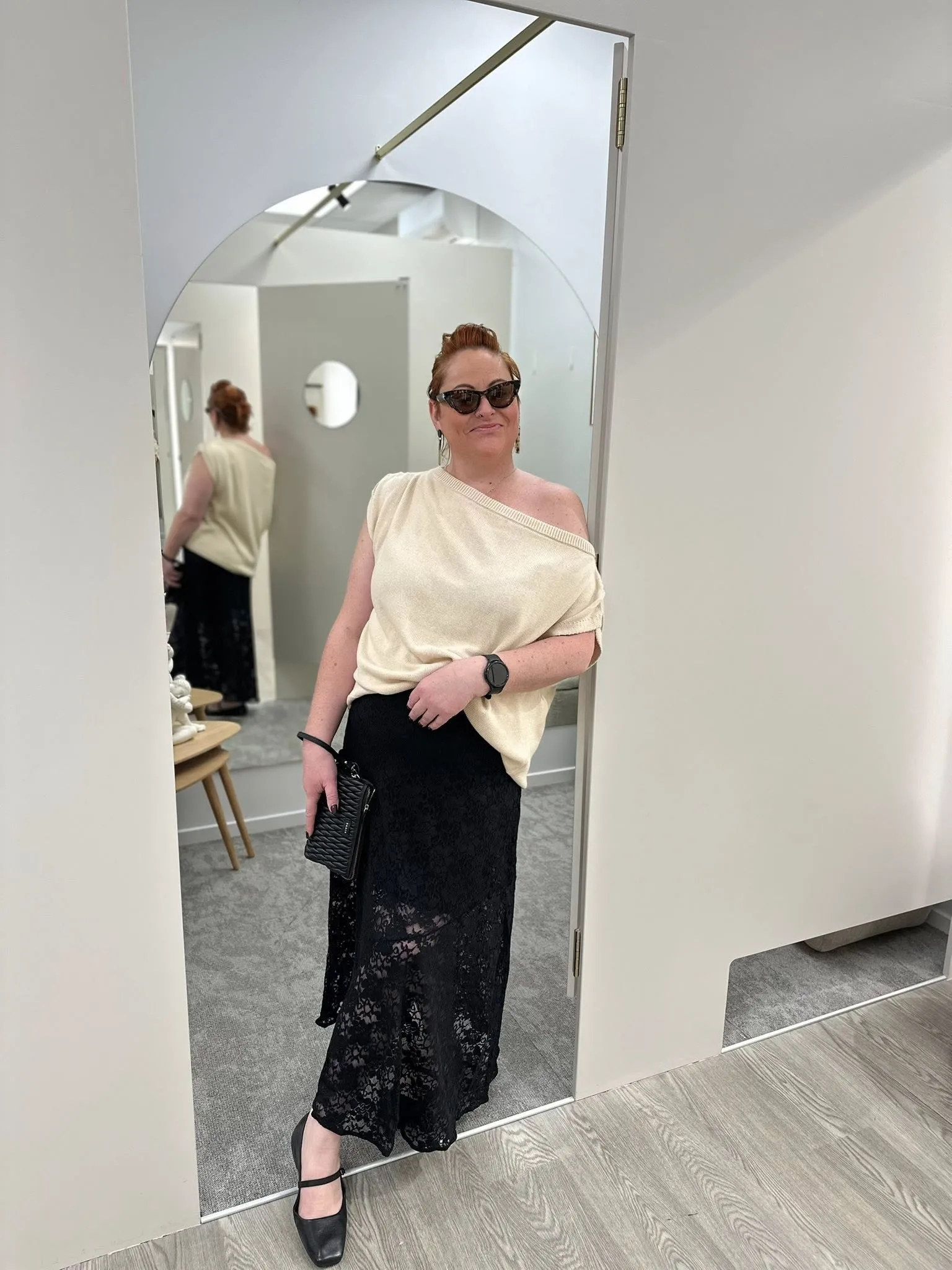 Ayva Remi Asym Knit Top Natural sold by Shine On product image thumbnail 5