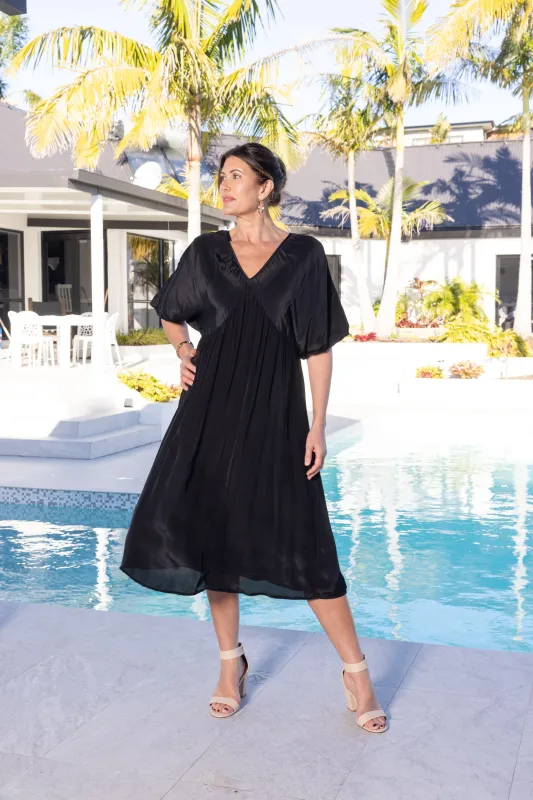 Celebration By Shine On Lorna Blouson Dress Black sold by Shine On