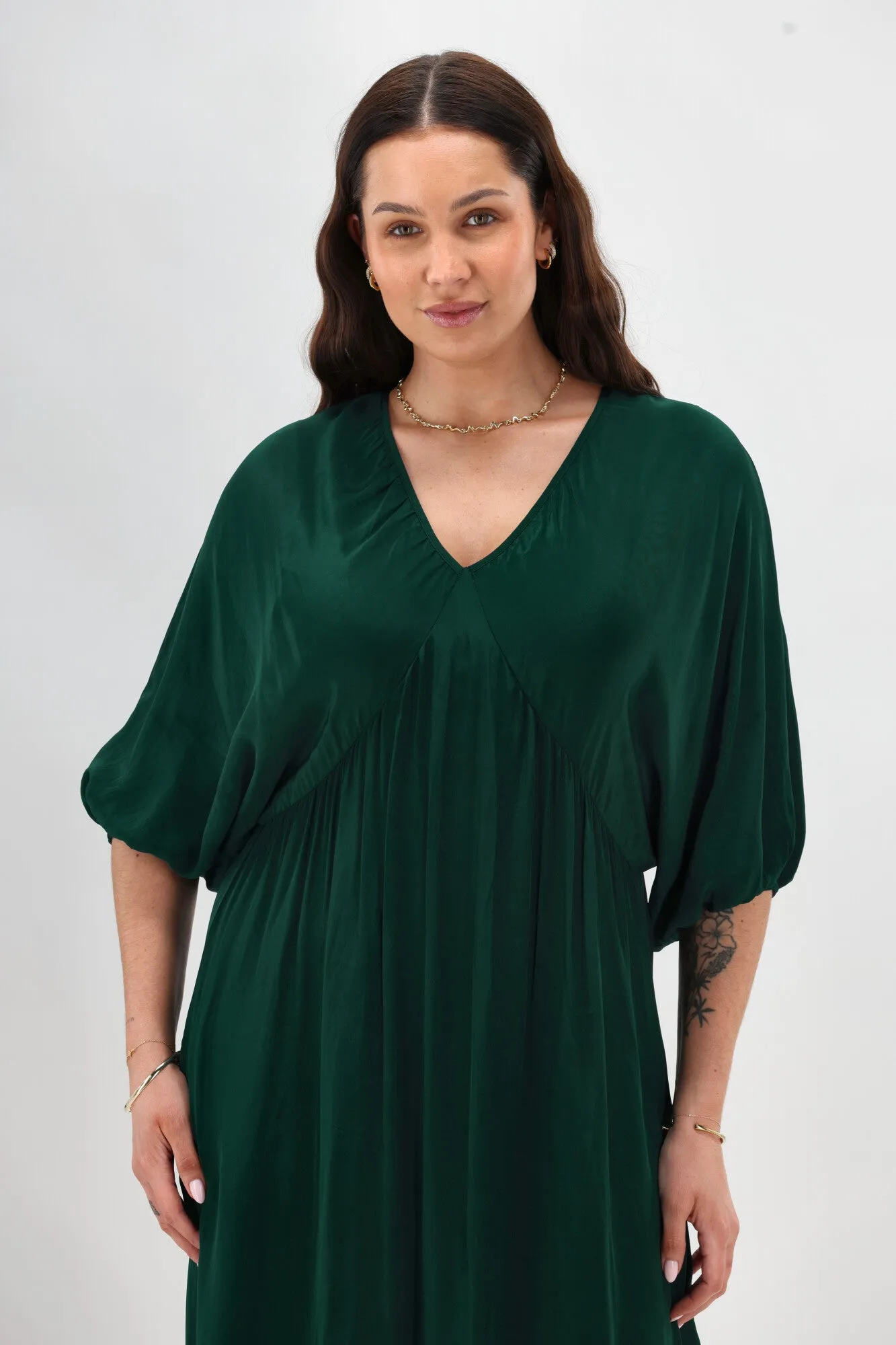 Celebrations By Shine On Lorna Blouson Dress Emerald sold by Shine On product image thumbnail 5