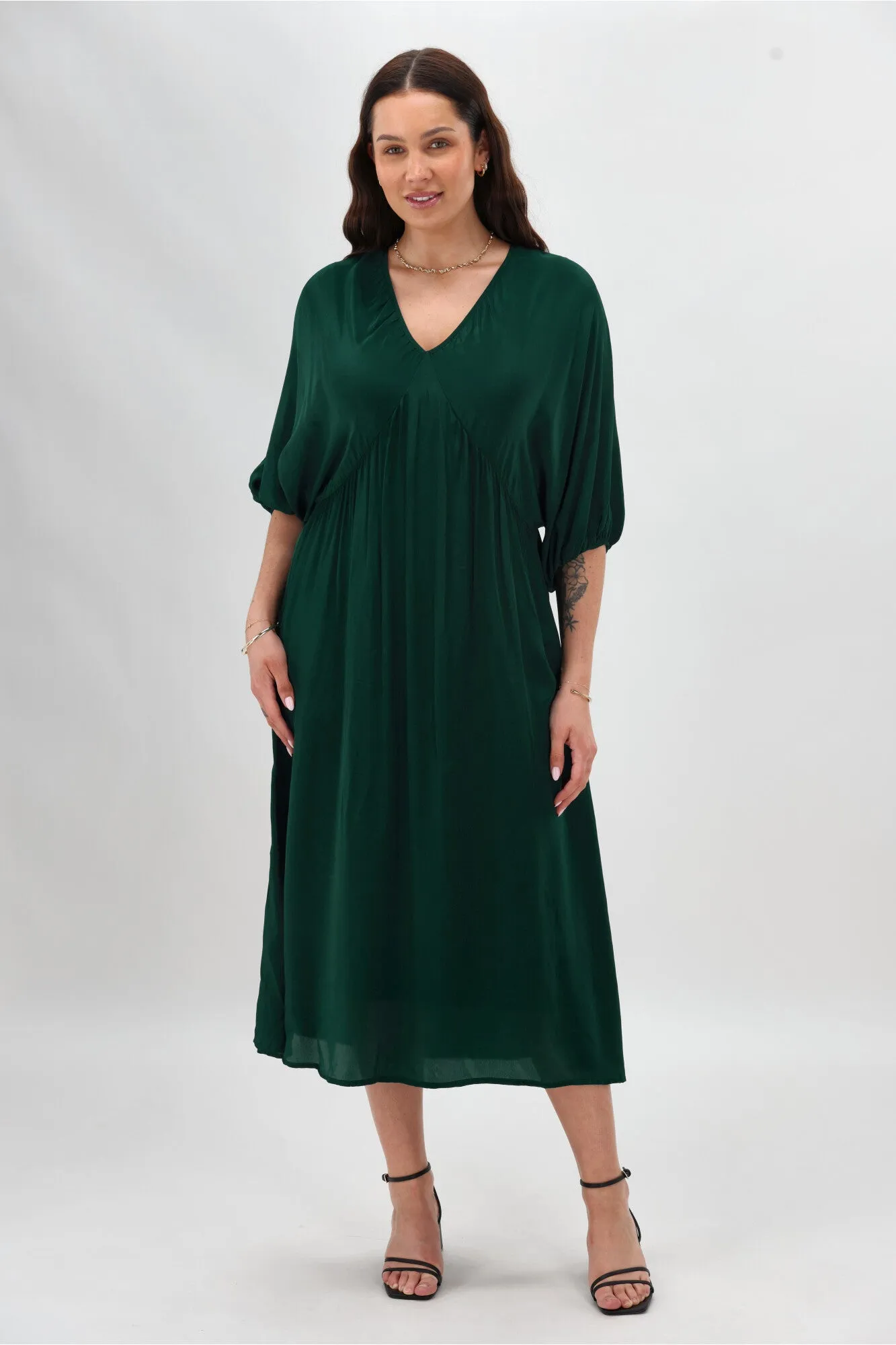 Celebrations By Shine On Lorna Blouson Dress Emerald sold by Shine On product image thumbnail 2