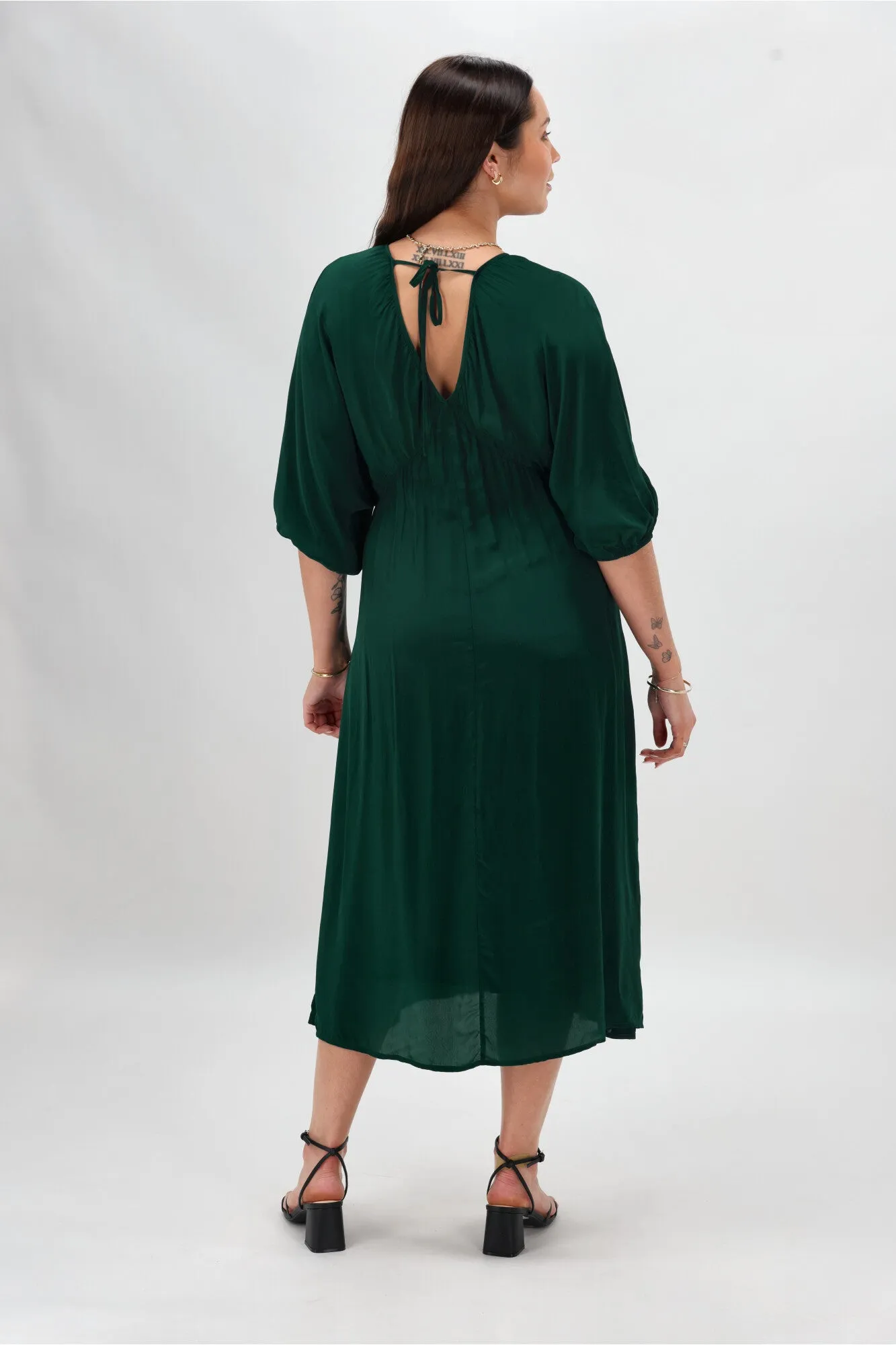 Celebrations By Shine On Lorna Blouson Dress Emerald sold by Shine On product image thumbnail 4