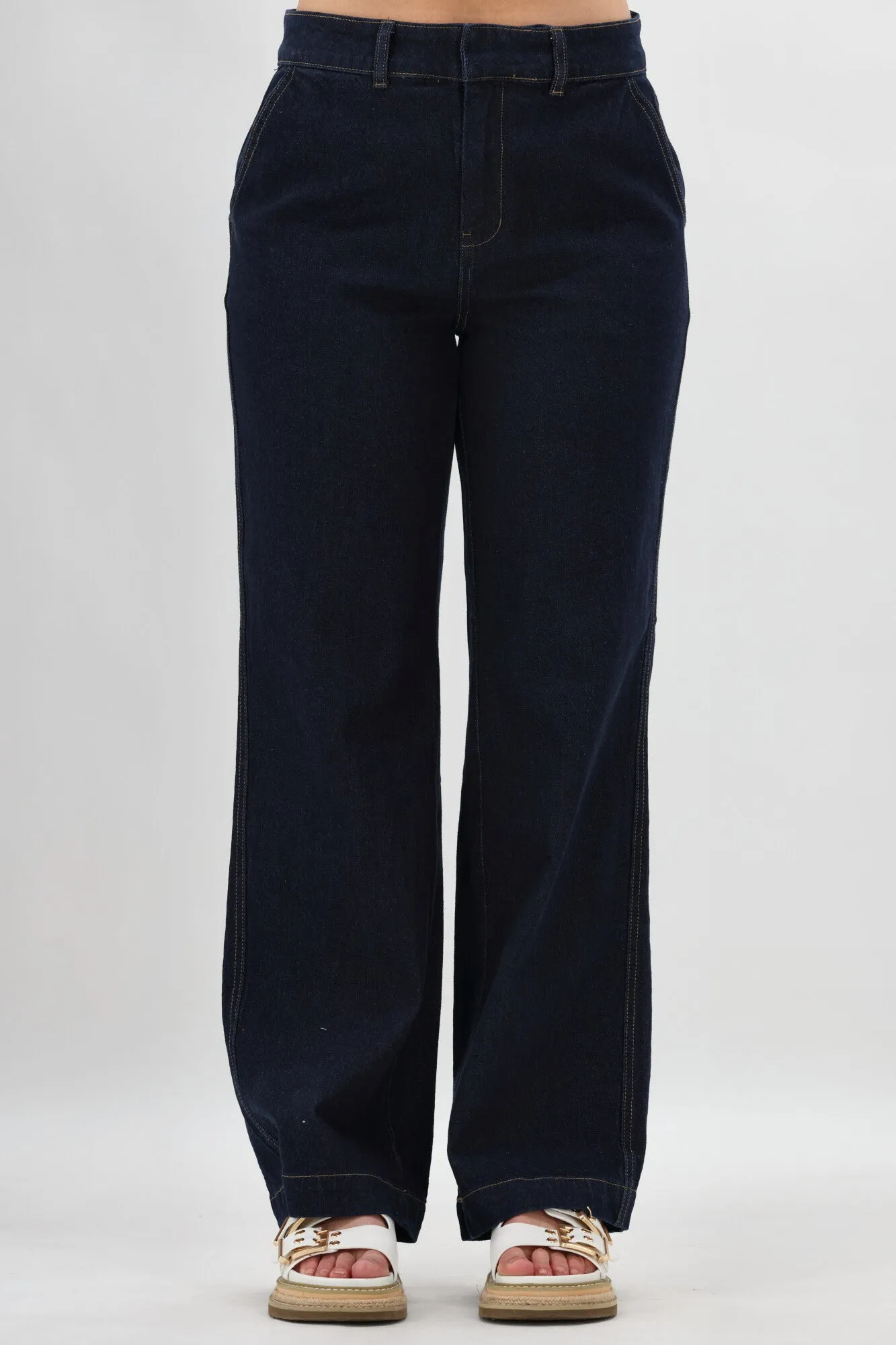 Shine On Label Reign Denim Wide Leg Trouser Dark Indigo sold by Shine On product image thumbnail 2