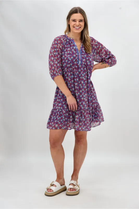 Gloss The Label Barter Empire Dress Pink Floral sold by Shine On