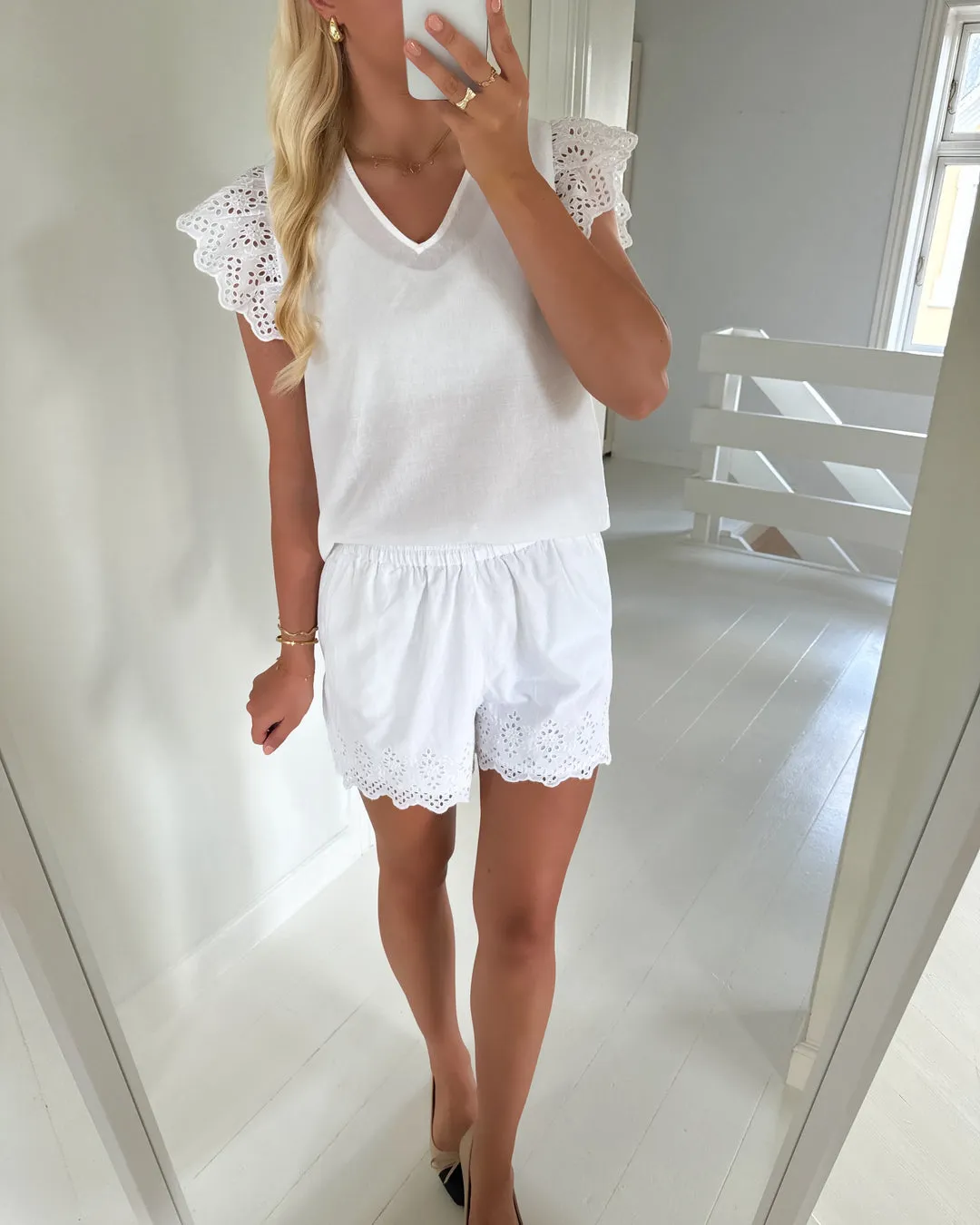 ONLY Lou Life Frill Top White sold by Shine On product image thumbnail 4