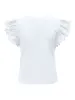ONLY Lou Life Frill Top White sold by Shine On