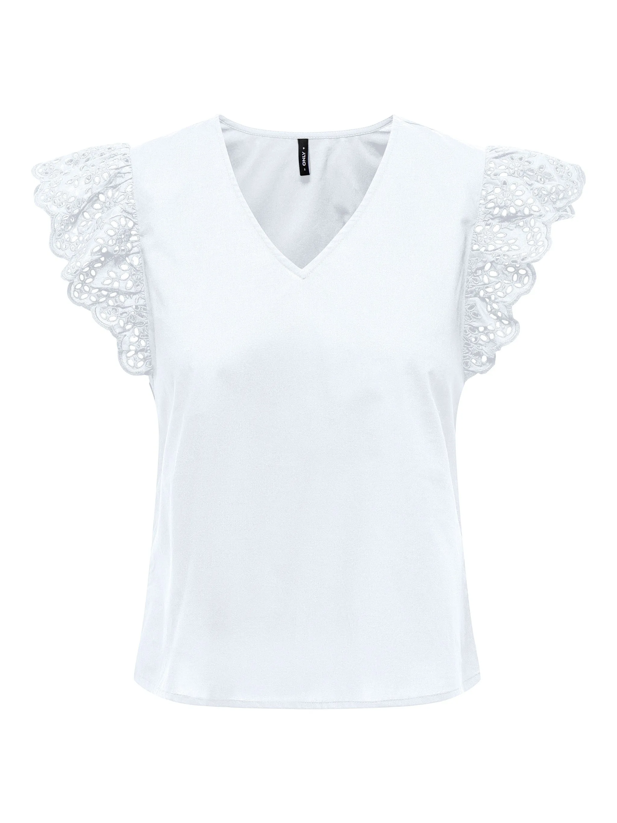 ONLY Lou Life Frill Top White sold by Shine On product image thumbnail 3