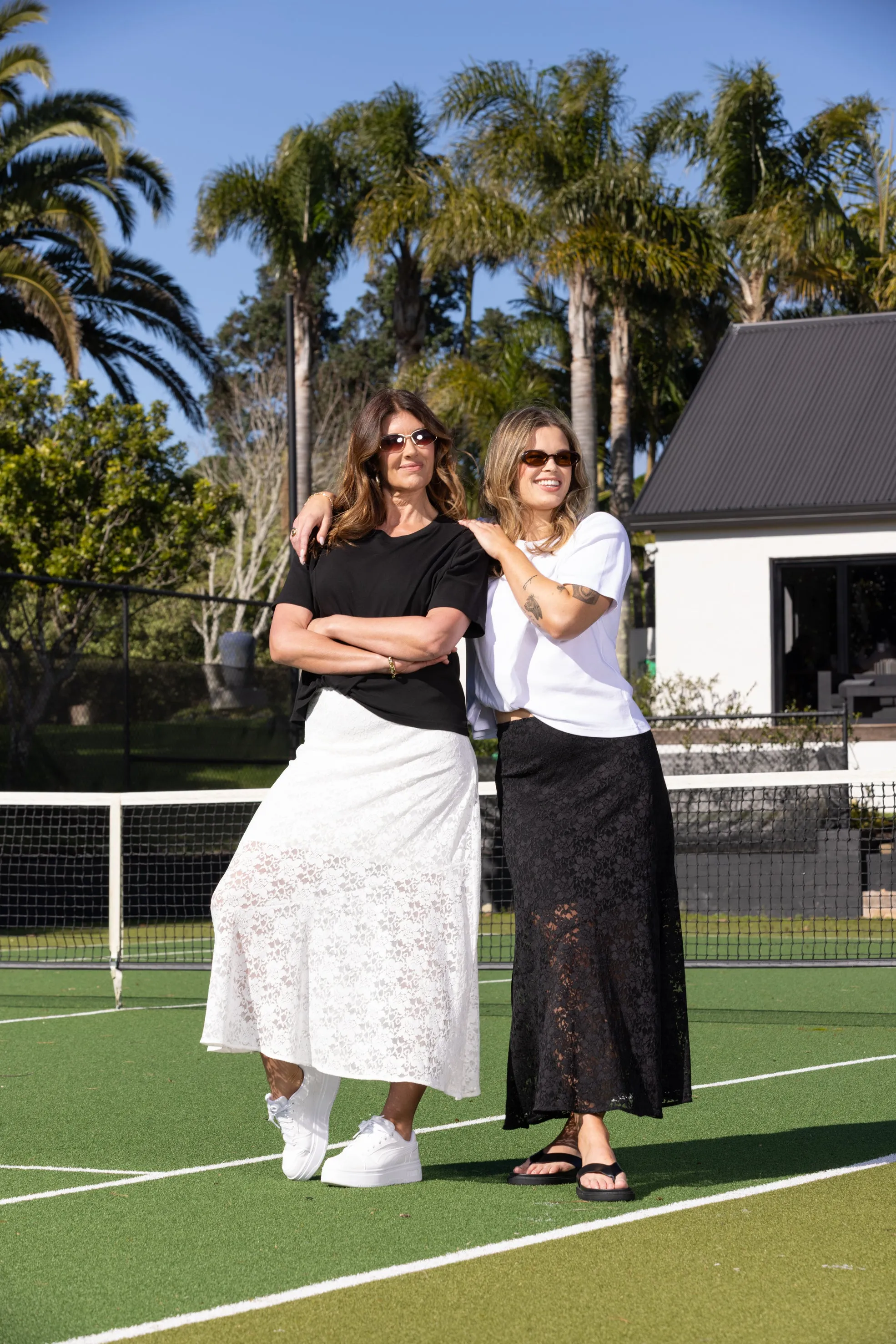 Ayva Opel Lace Maxi Skirt White sold by Shine On