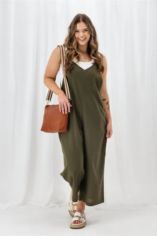 Sunday Boho Lucy Overall Olive sold by Shine On