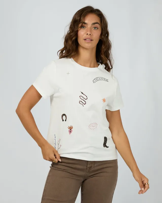 All About Eve Western Dreamer Regular Tee Vintage White sold by Shine On