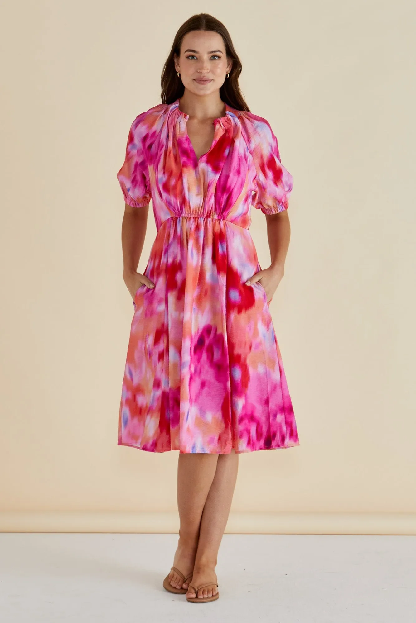 Betty Basics Emery Dress Floral Abstract Print sold by Shine On product image thumbnail 2