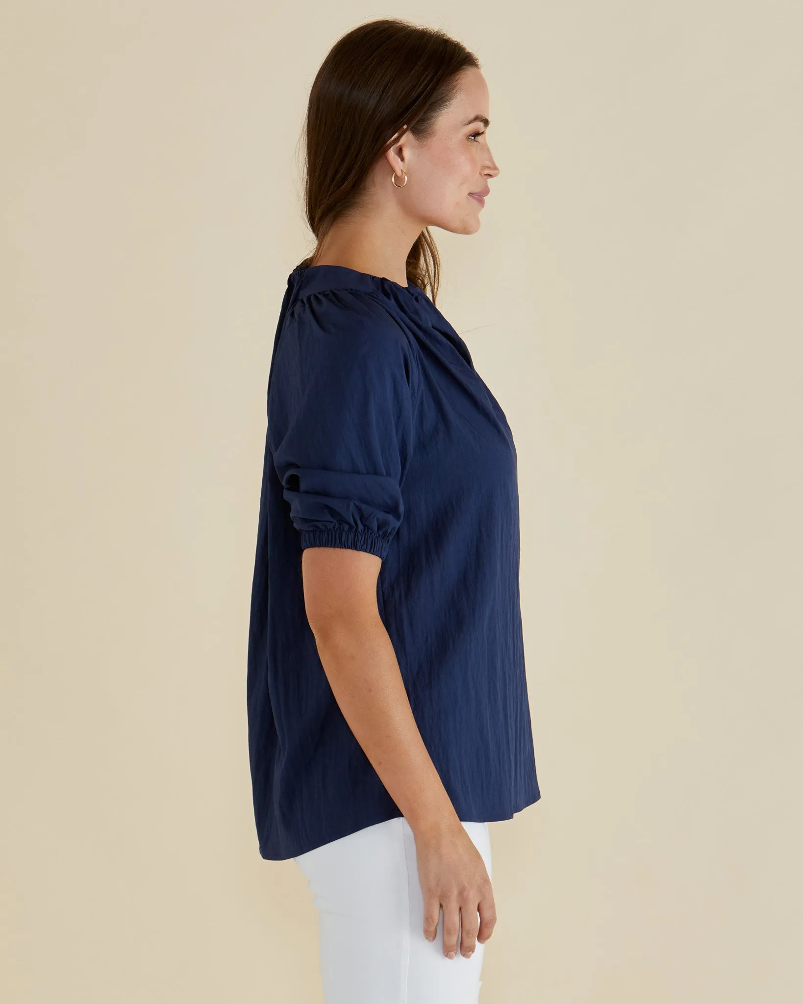 Betty Basics Joanne Blouse Navy Blue sold by Shine On product image thumbnail 4