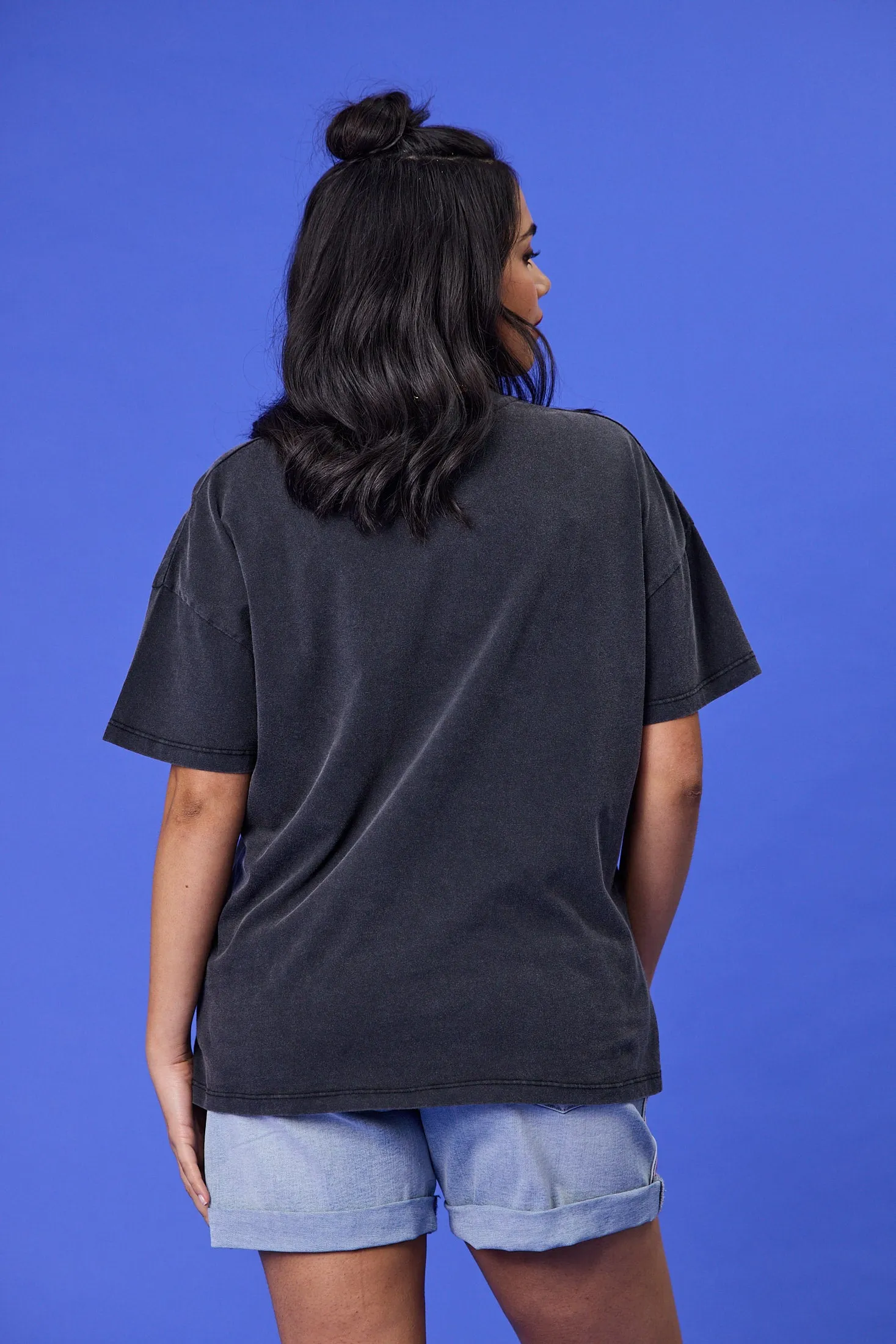 Rebel Club In My Heart Boyfriend Tee Washed Black sold by Shine On product image thumbnail 5