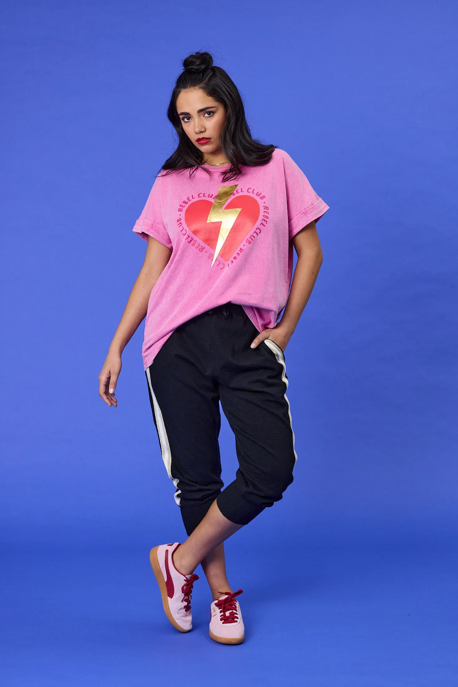 Rebel Club Love Bolted Capsleeve Tee Pink sold by Shine On product image thumbnail 5