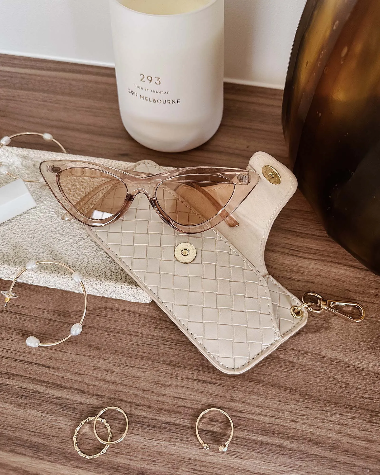 Louenhide Skittle Sunglasses Case Woven Vanilla sold by Shine On product image thumbnail 5