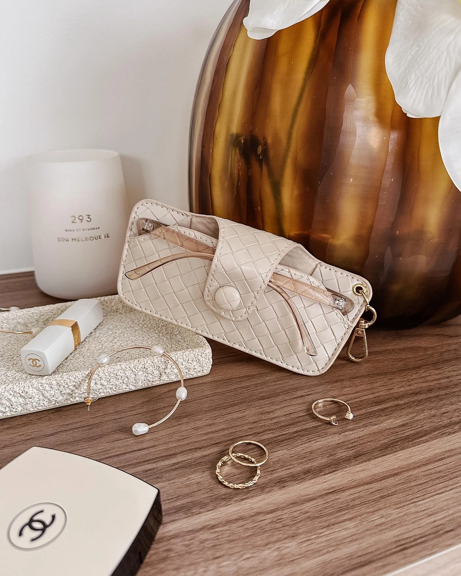 Louenhide Skittle Sunglasses Case Woven Vanilla sold by Shine On product image thumbnail 3