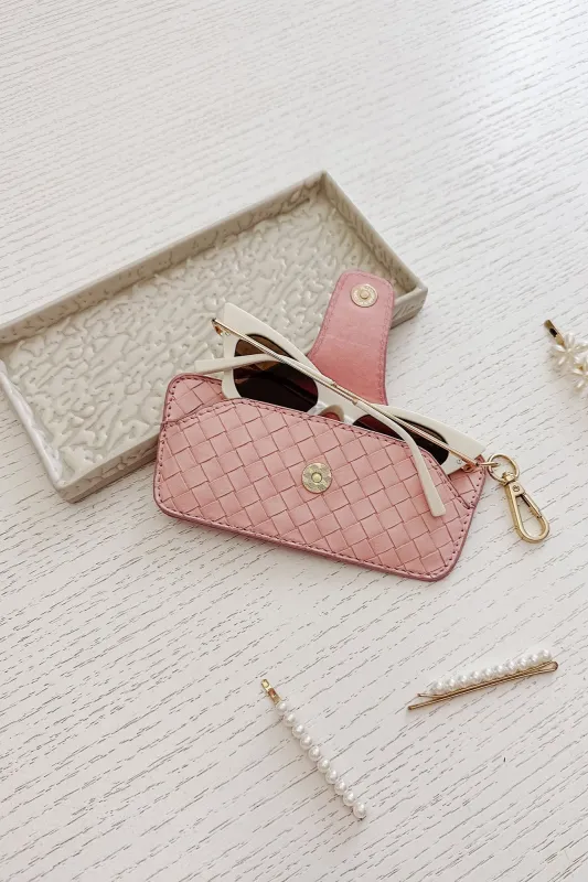 Louenhide Skittle Sunglasses Case Woven Pastel Pink sold by Shine On