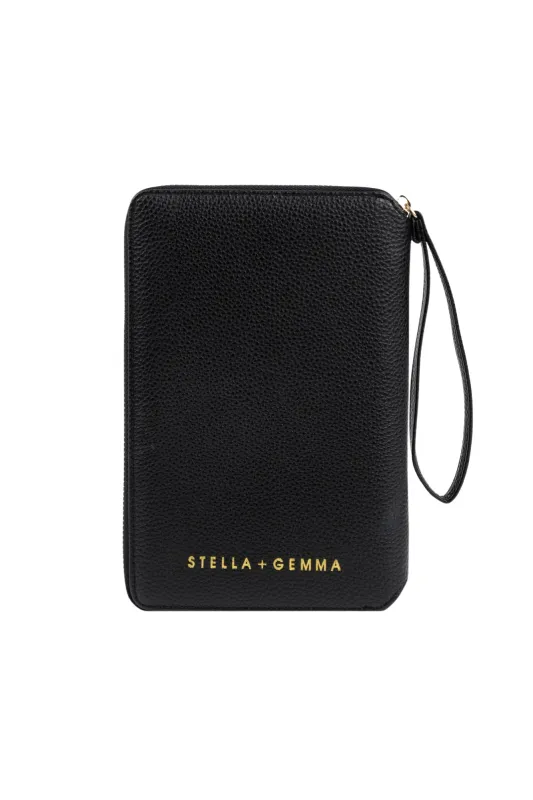 Stella + Gemma Getaway Travel Wallet Black sold by Shine On