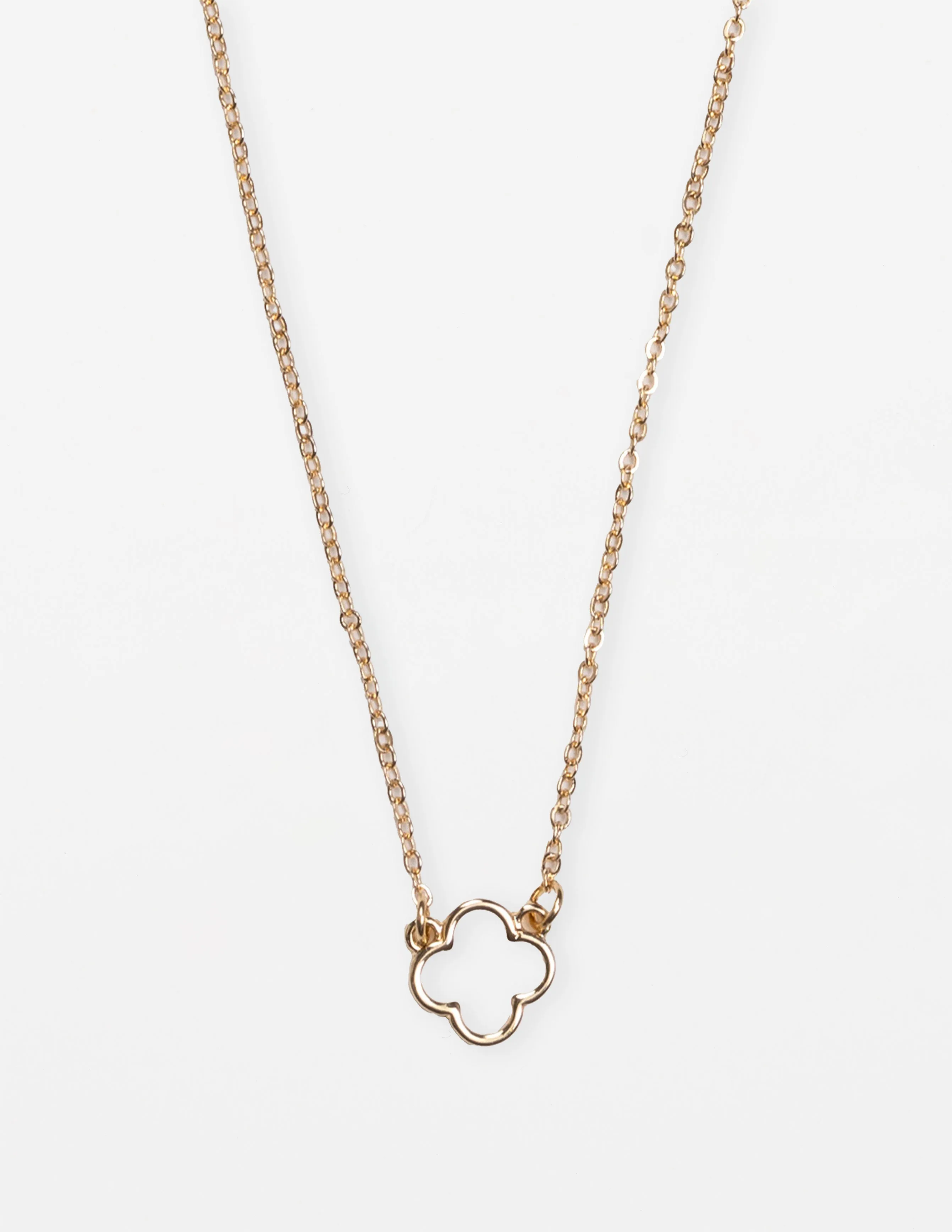 Stella + Gemma Necklace Cut Out Flower Gold sold by Shine On