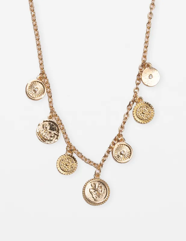 Stella + Gemma Necklace Medallions Gold sold by Shine On
