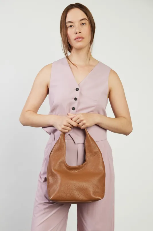 Saben Kiki Shoulder Bag Tan Lightly Milled sold by Shine On
