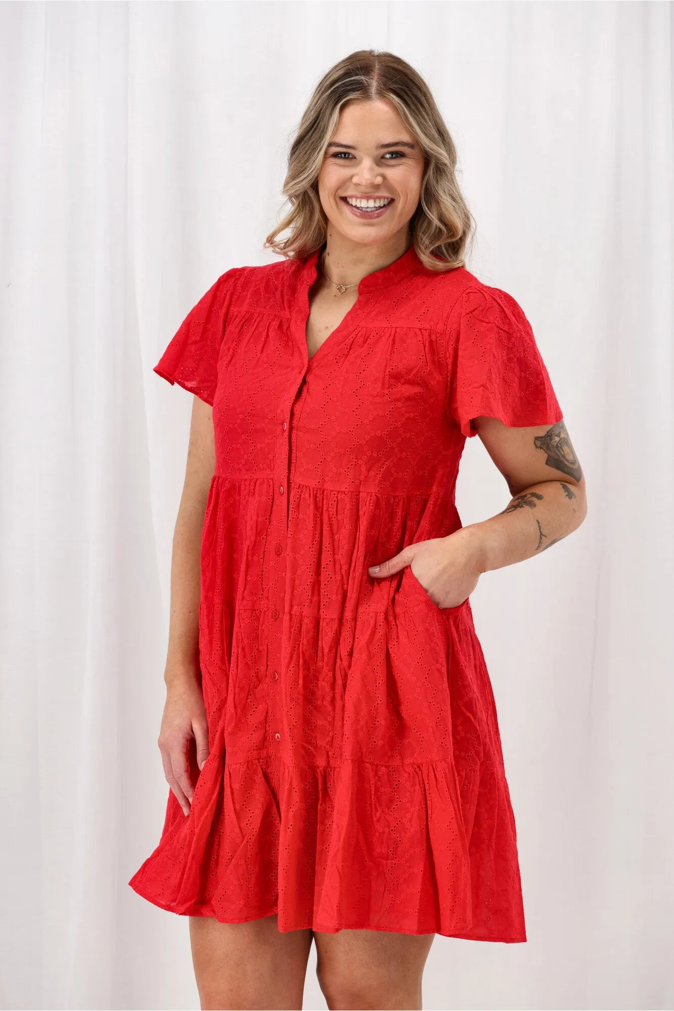 Sunday Boho Maddie Dress Red sold by Shine On product image thumbnail 3