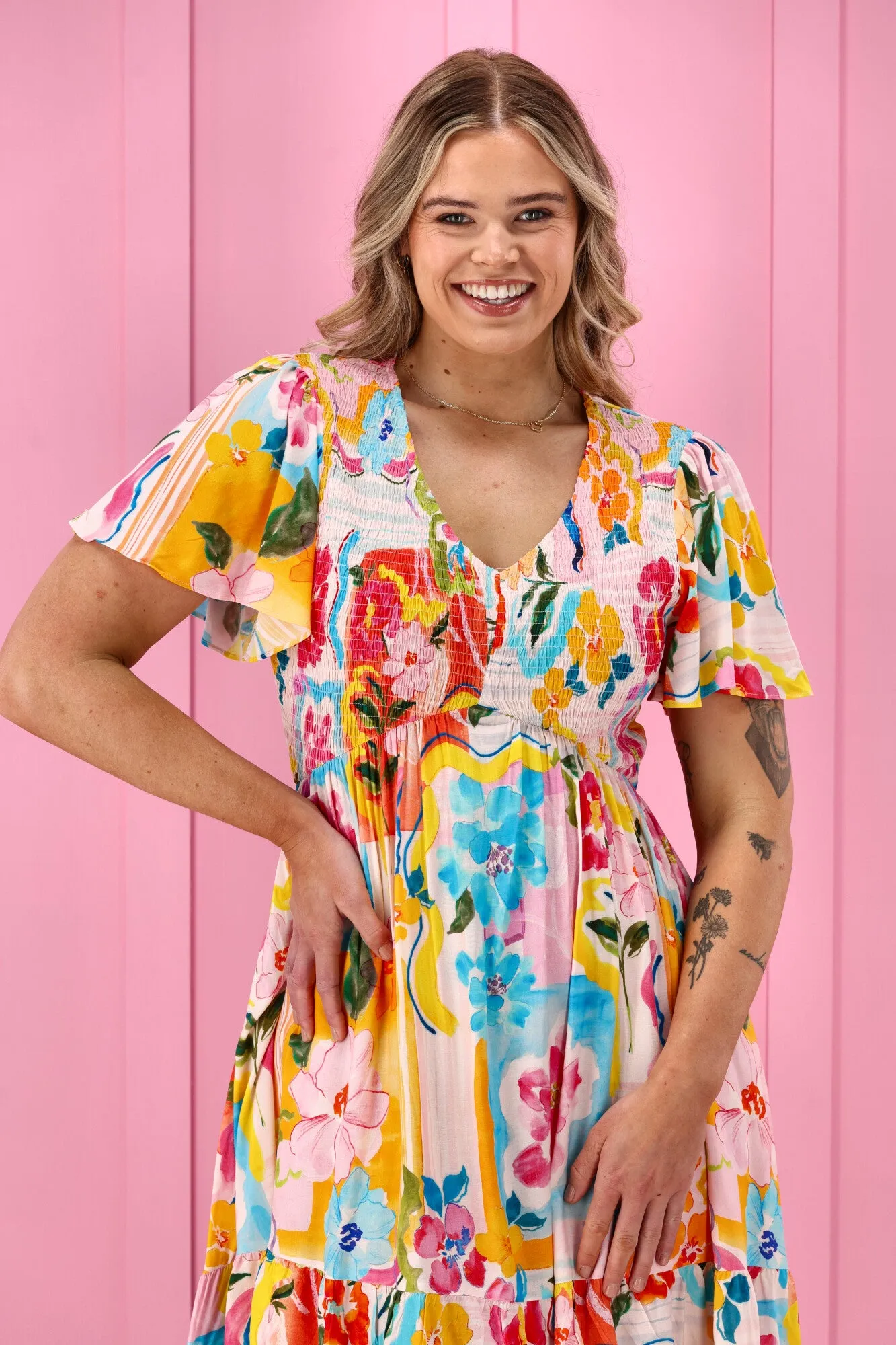 Sunday Boho Quinn Mini Dress Print sold by Shine On product image thumbnail 3