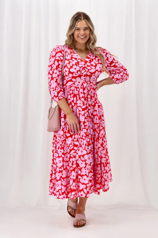 Sunday Boho Camille Dress Floral Print sold by Shine On