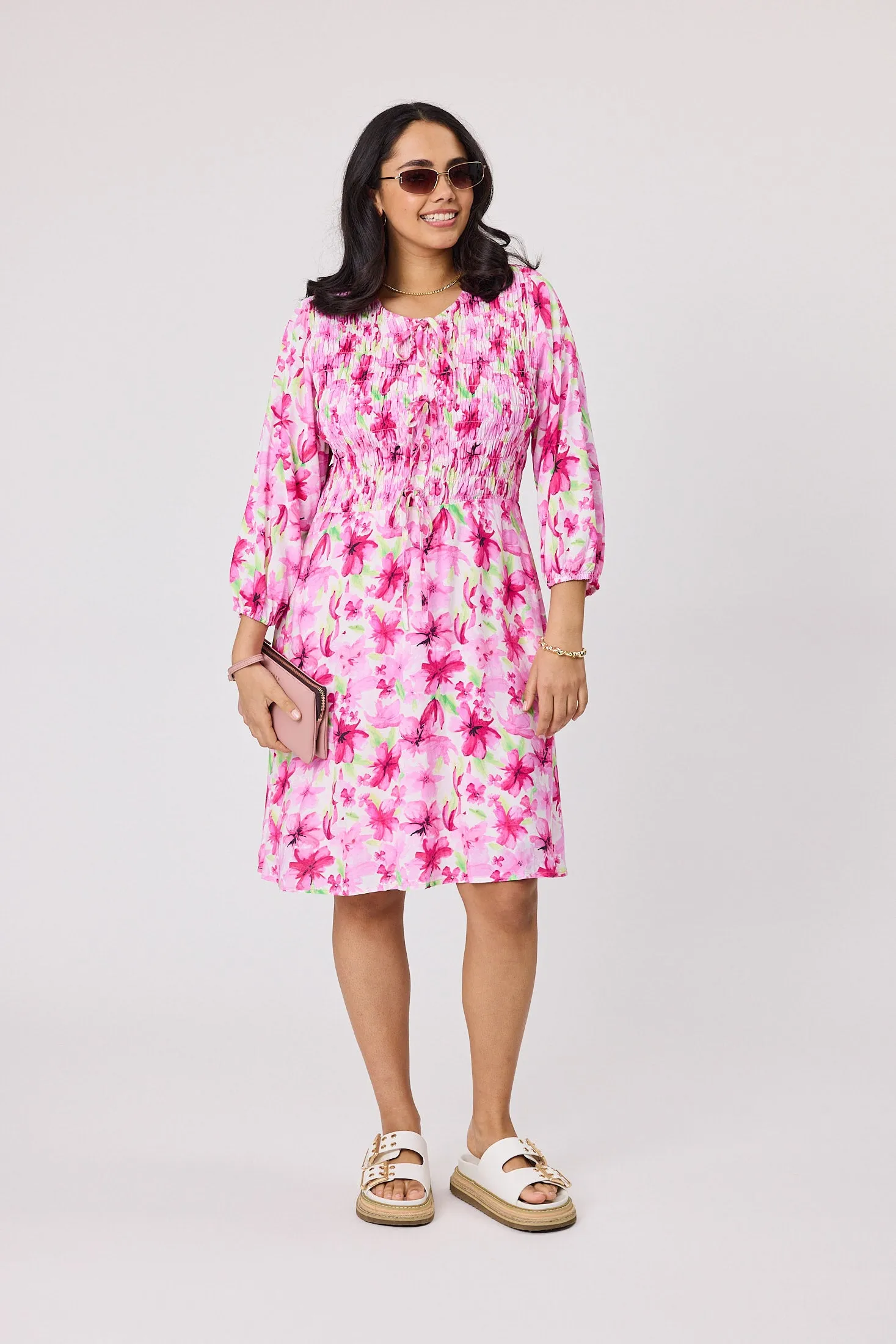 Sunday Boho Bella Floral Dress Pink sold by Shine On product image thumbnail 2