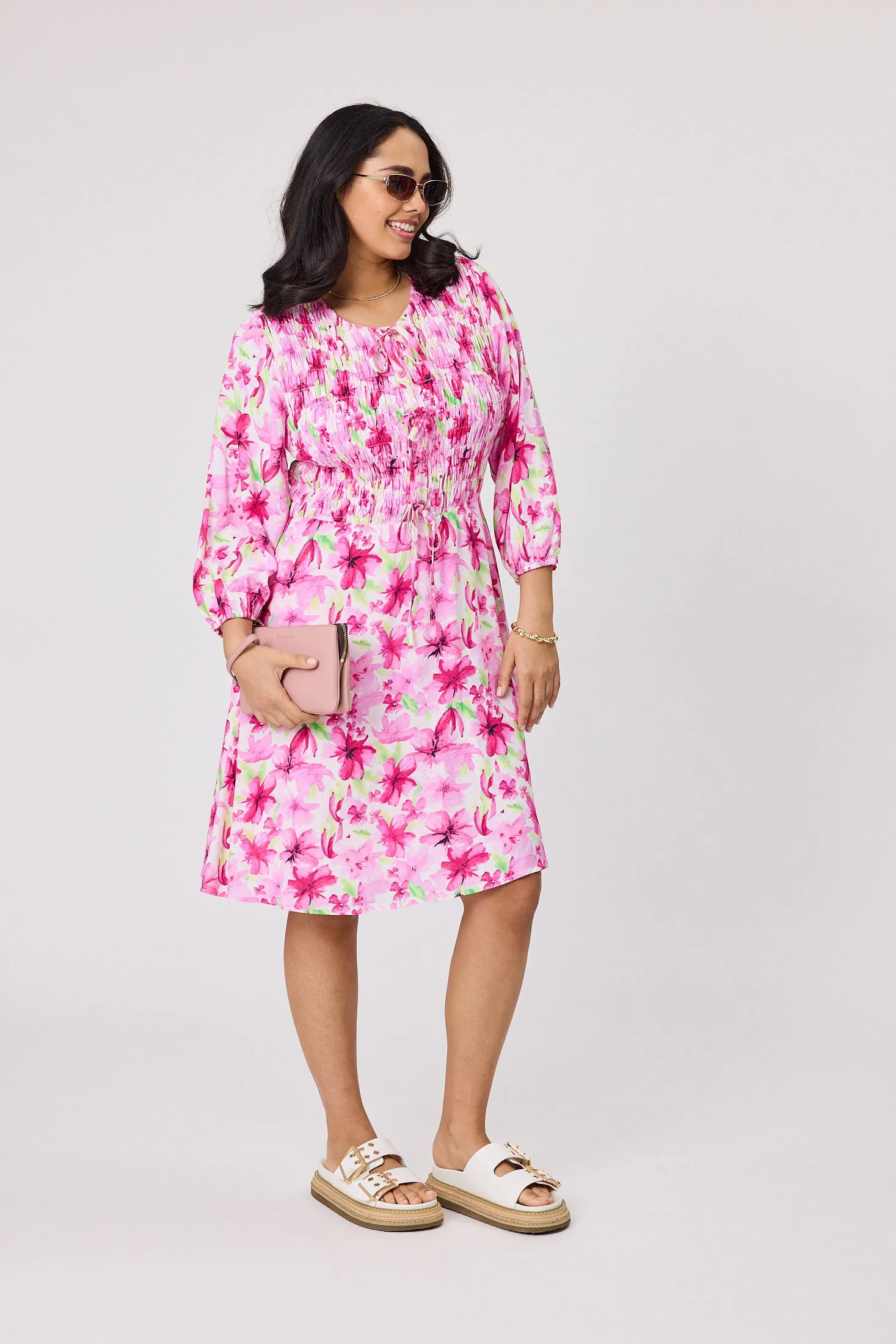 Sunday Boho Bella Floral Dress Pink sold by Shine On product image thumbnail 4