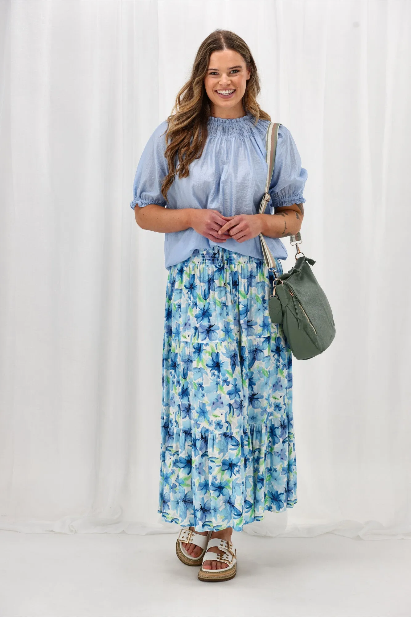 Sunday Boho Bella Skirt Blue sold by Shine On