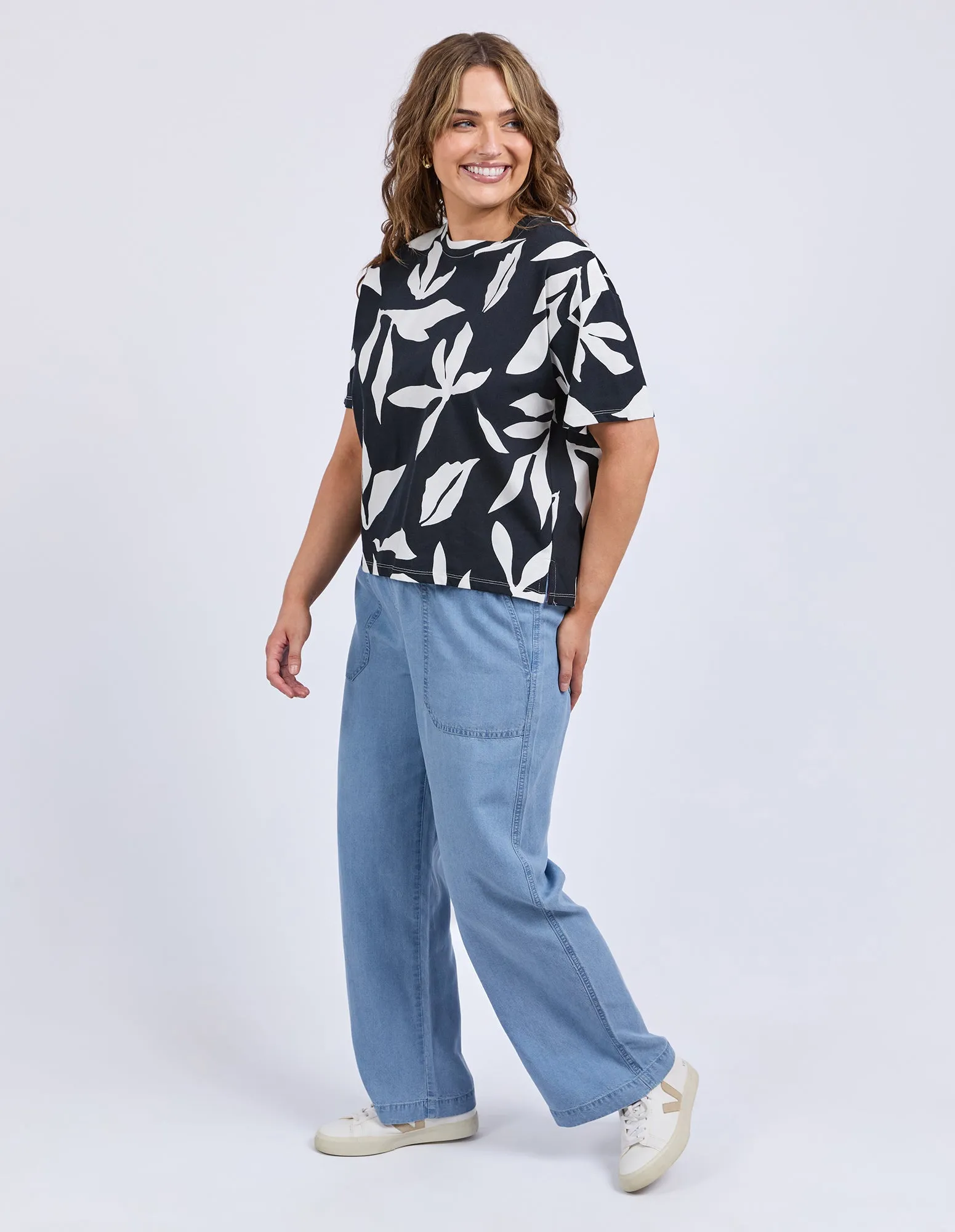 Elm Mimosa Tee Black Yardage Print sold by Shine On product image thumbnail 4