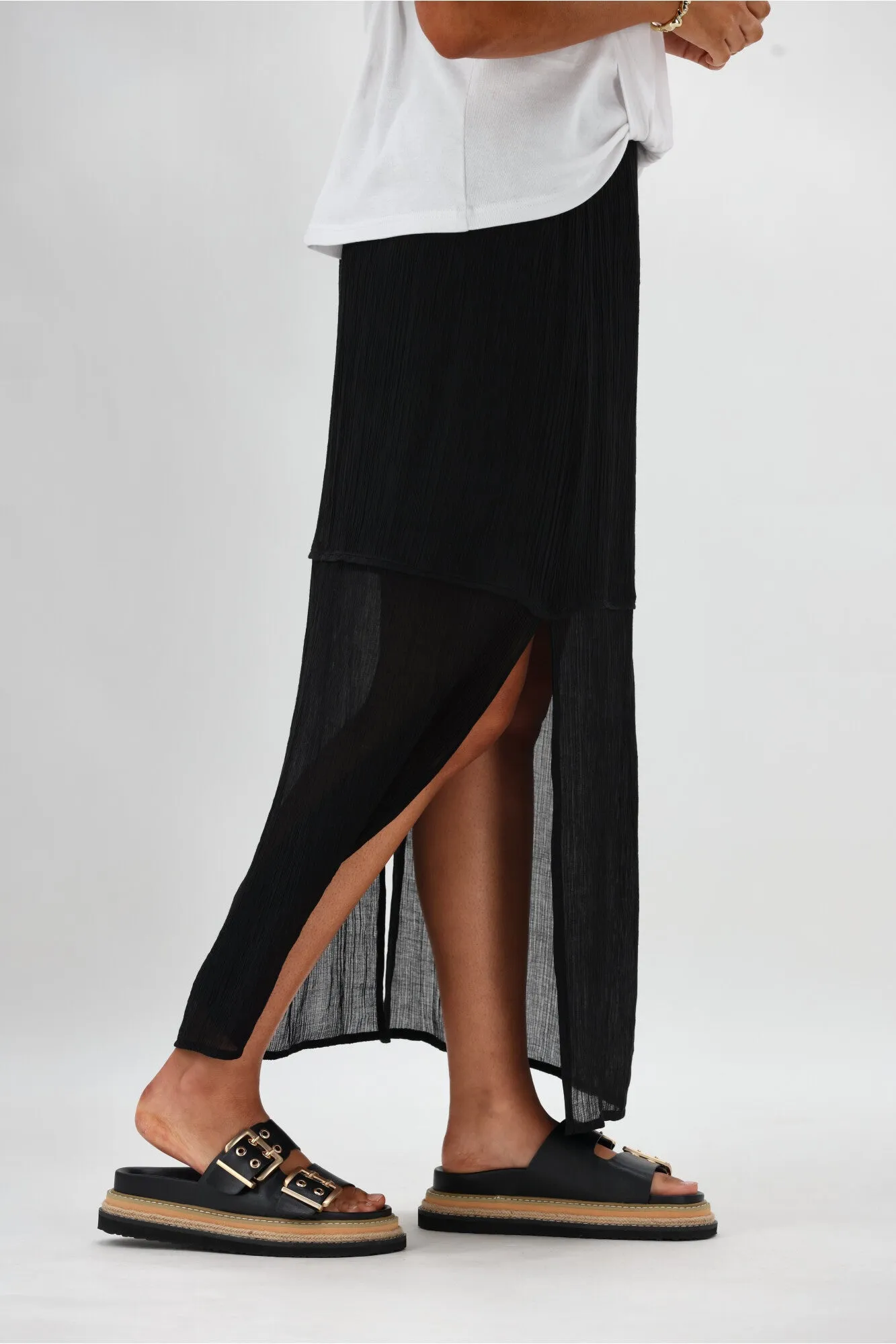 Ayva Tessa Maxi Skirt Black sold by Shine On product image thumbnail 3
